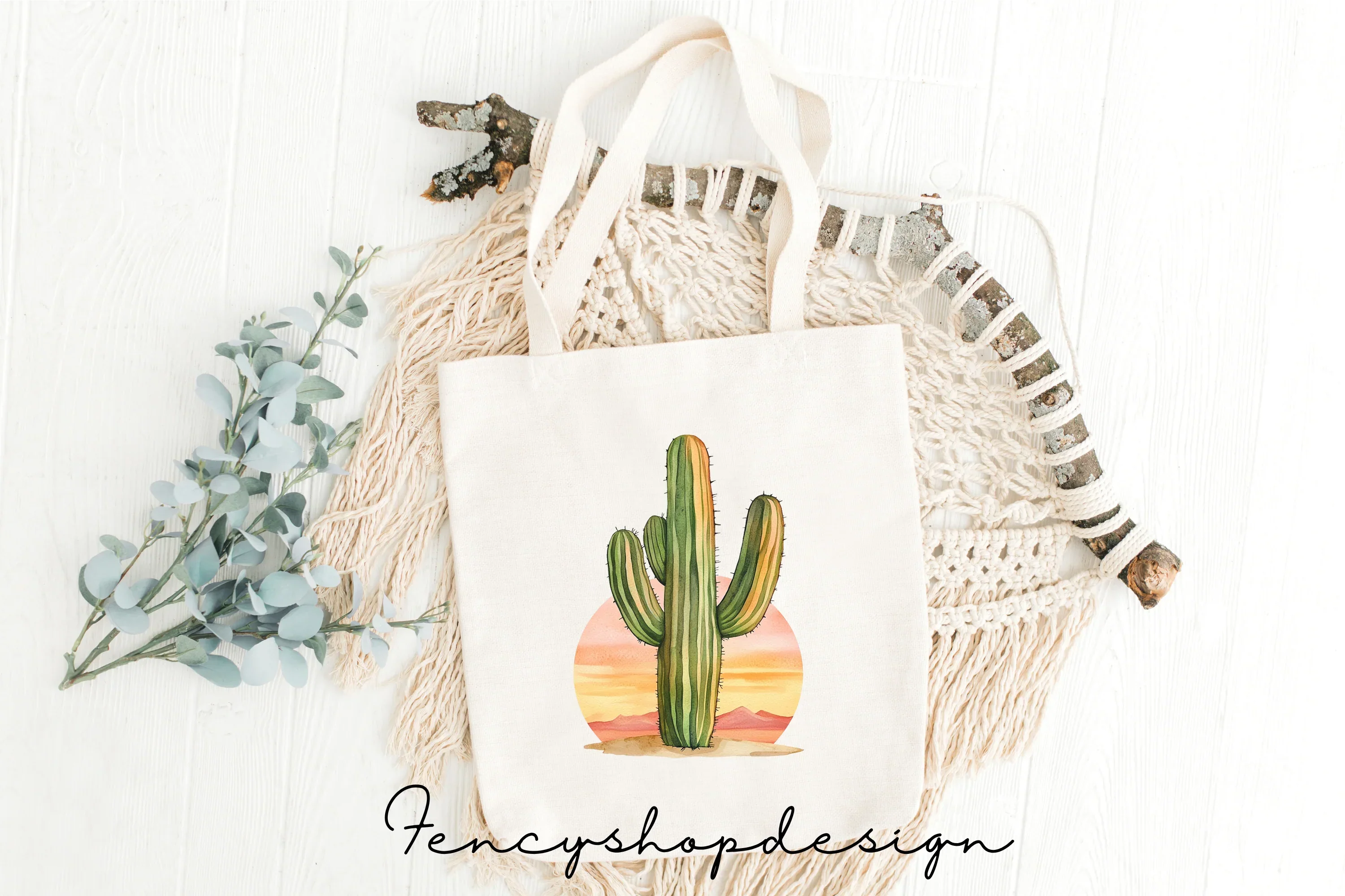 Boho Cactus Clipart Bundle - Image 7