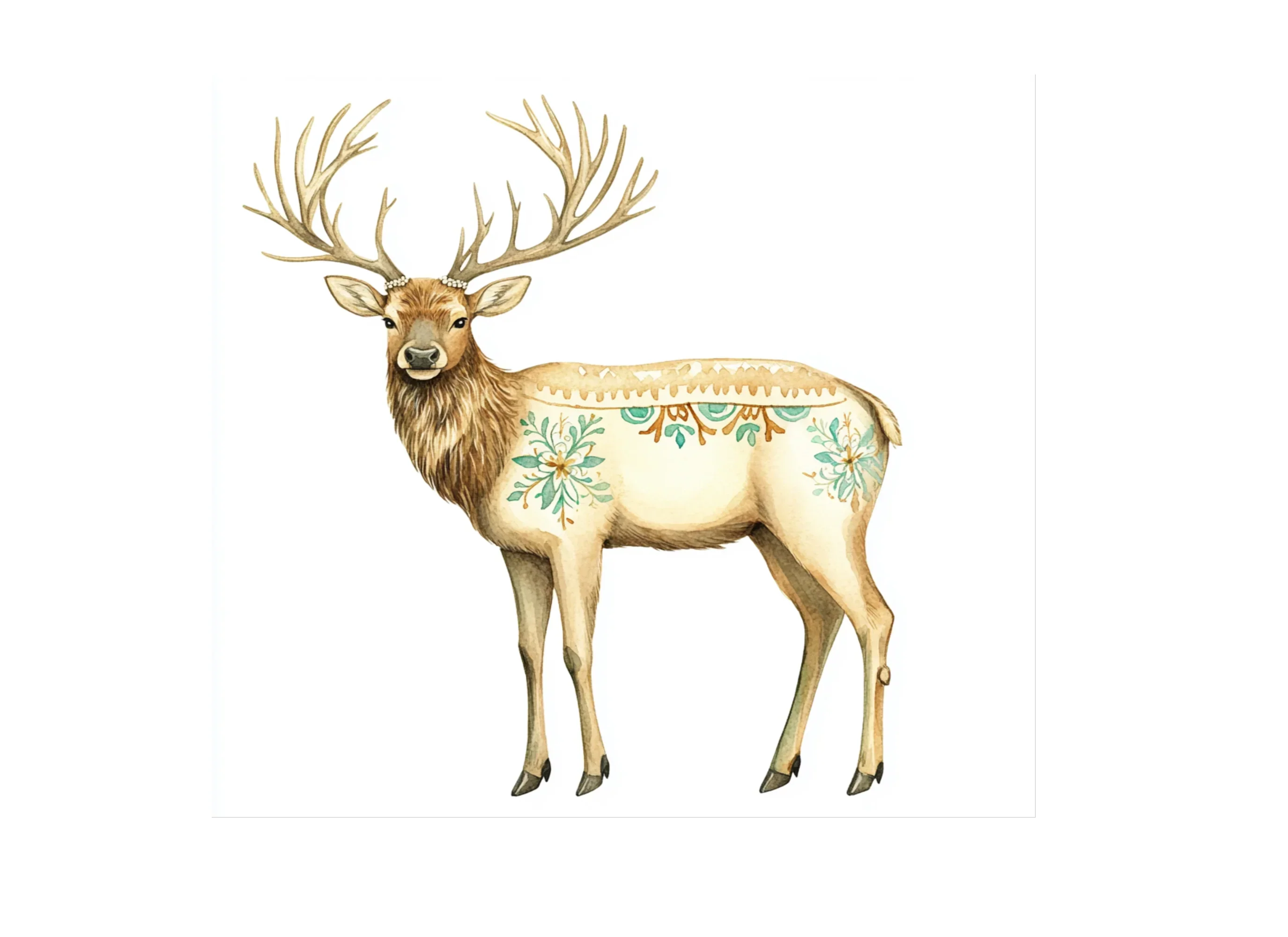 Boho Deer Clipart Bundle - Image 3