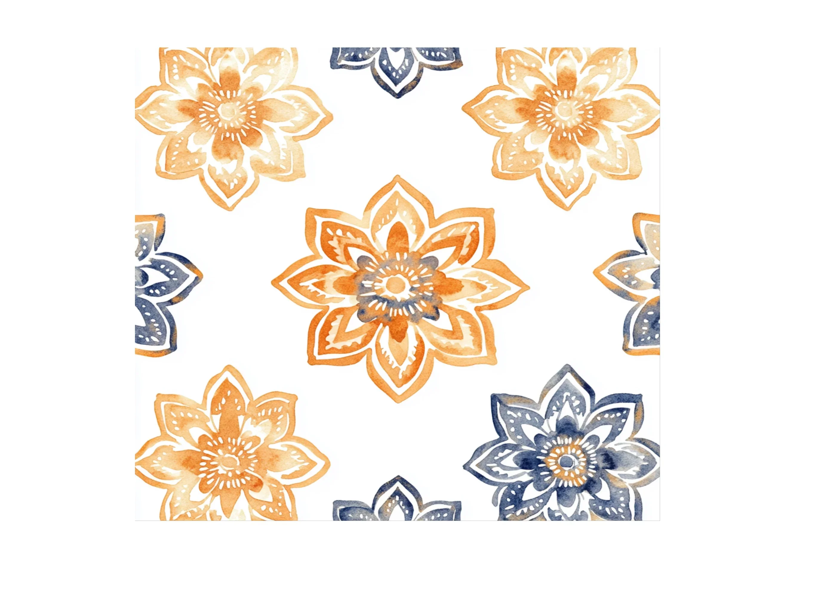 Boho Mandala Floral Patterns Clipart Bundle - Image 3