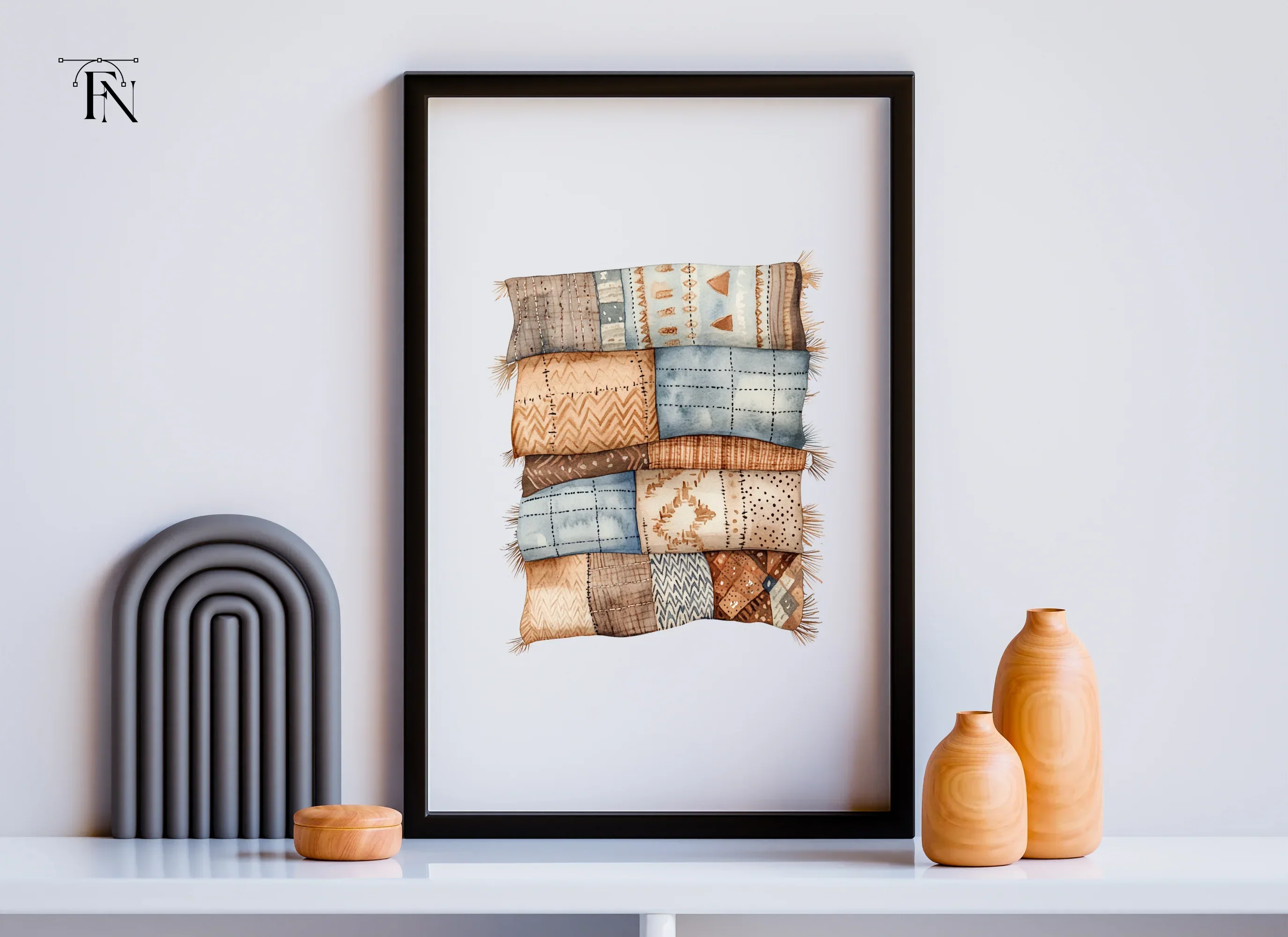 Boho Quilt and Blanket Clipart Bundle - Image 6