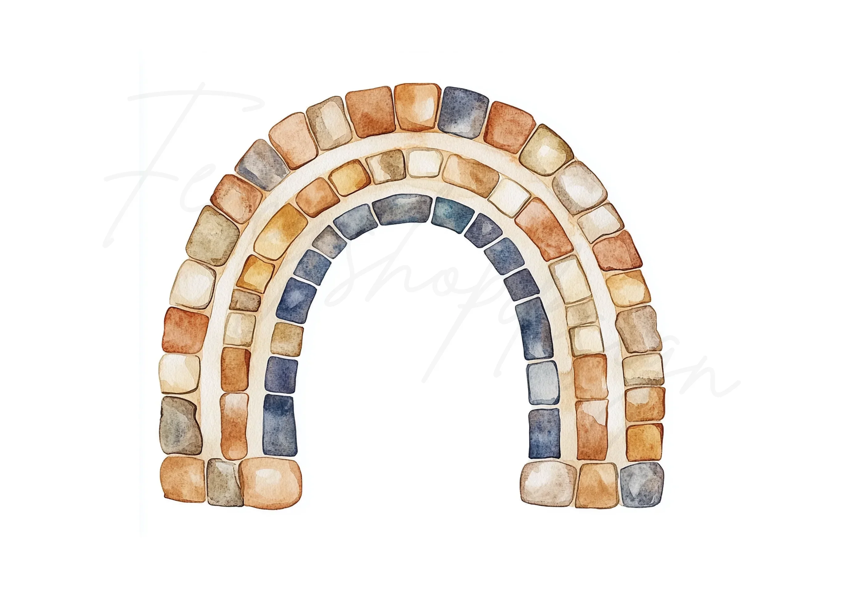 Boho Rainbow Arch Clipart Bundle - Image 3