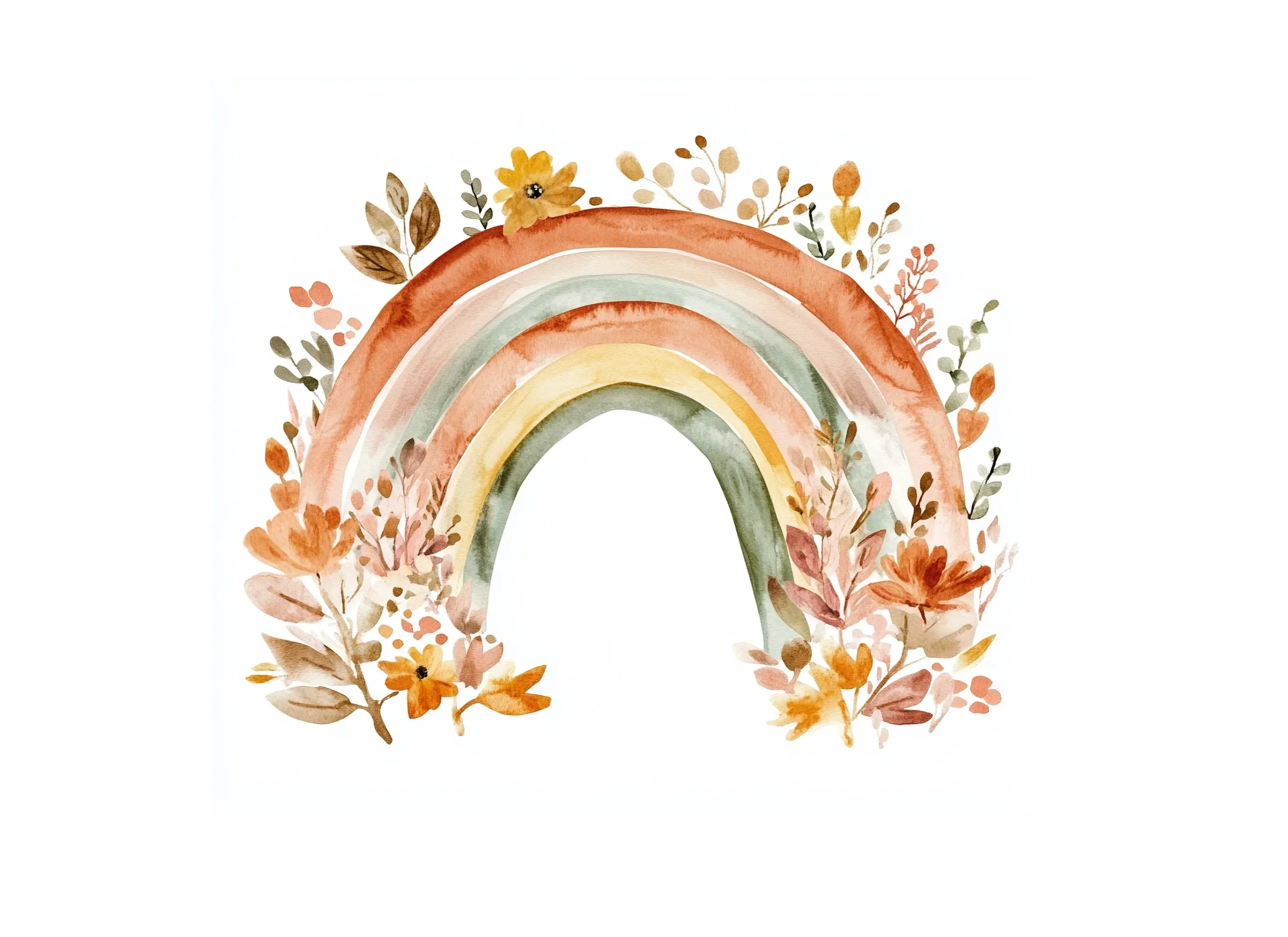 Boho Rainbow Clipart Bundle - Image 3