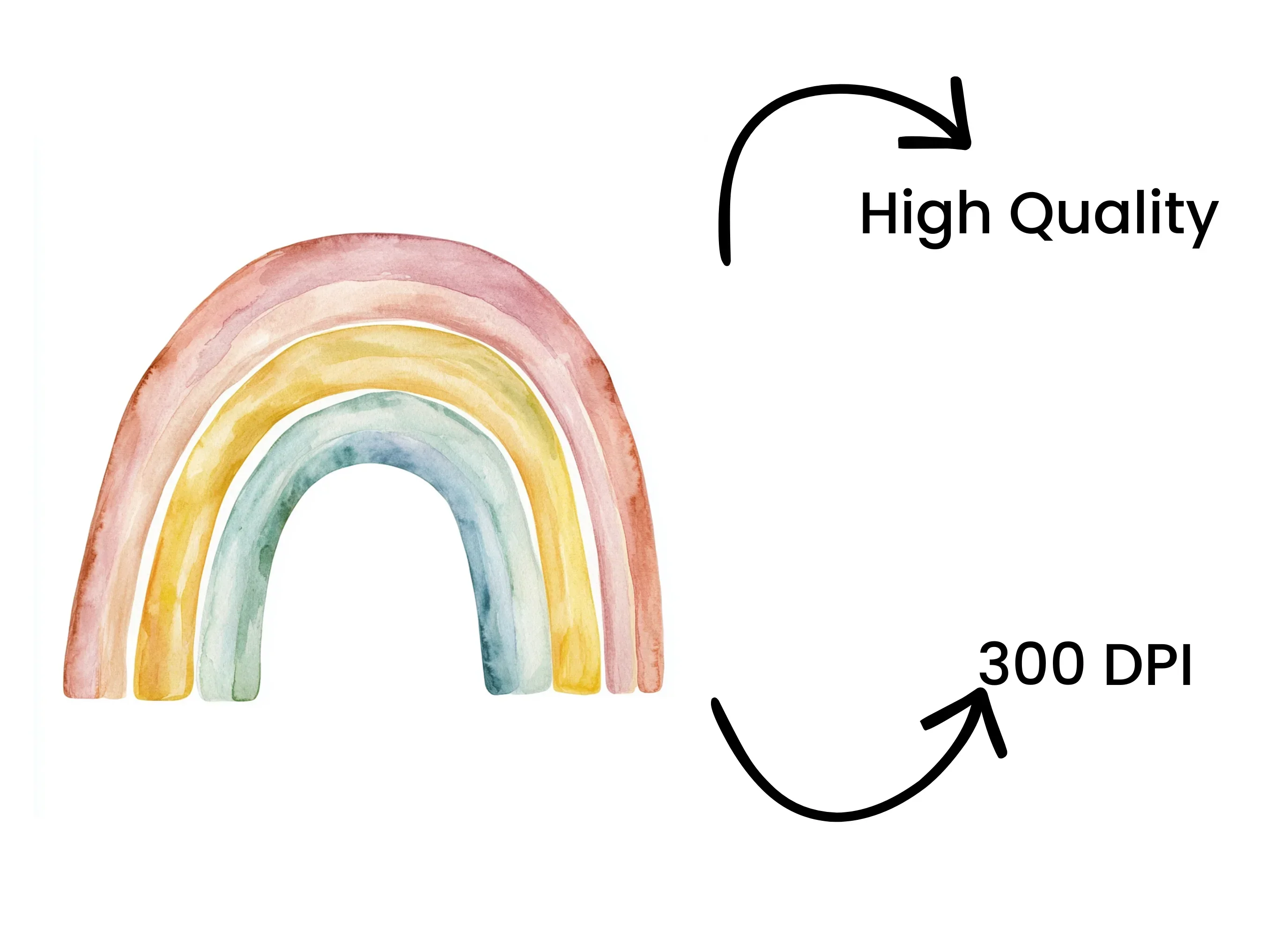 Boho Rainbow Clipart Bundle - Image 4