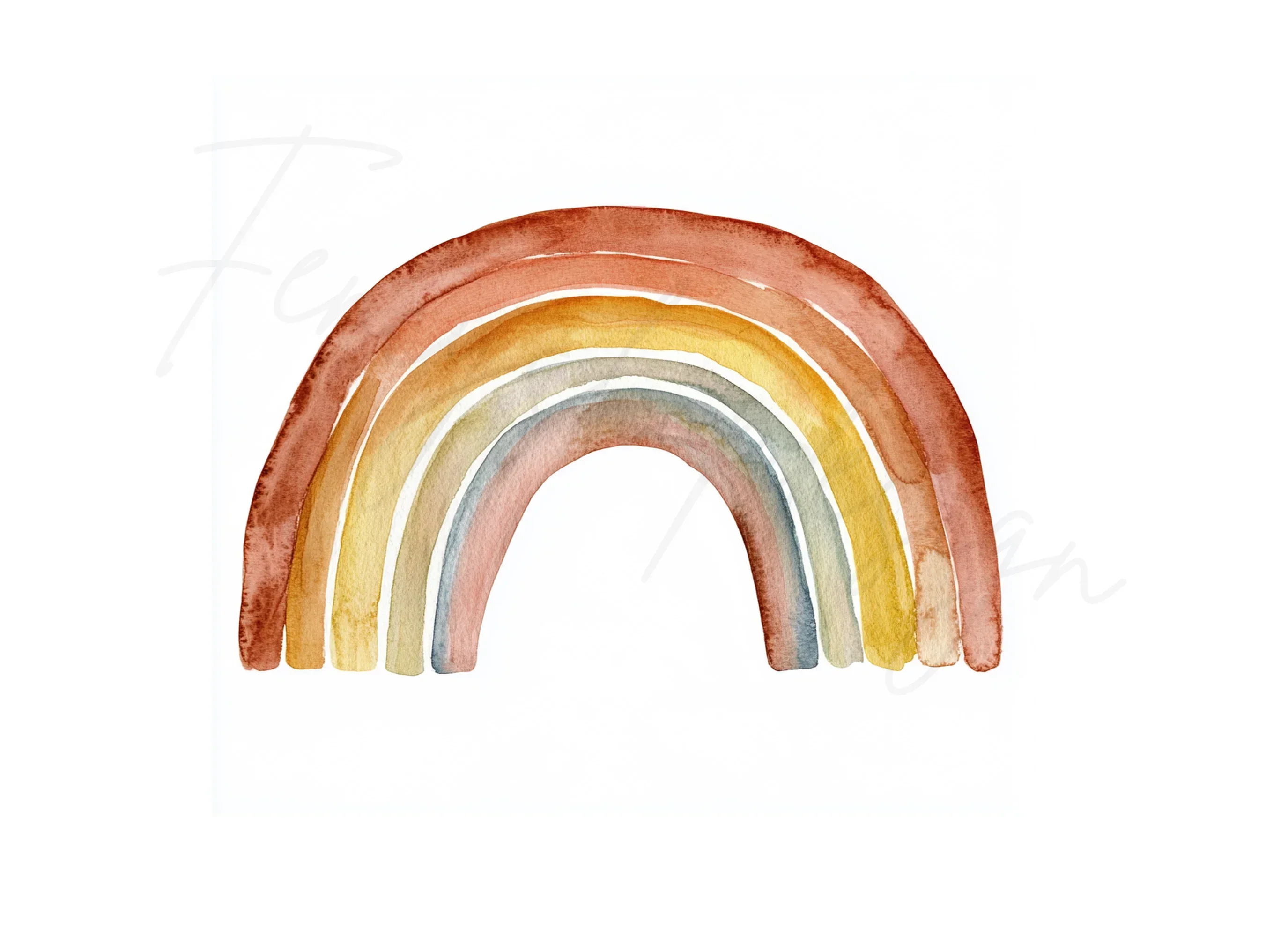 Boho Rainbow Clipart Bundle - Image 3