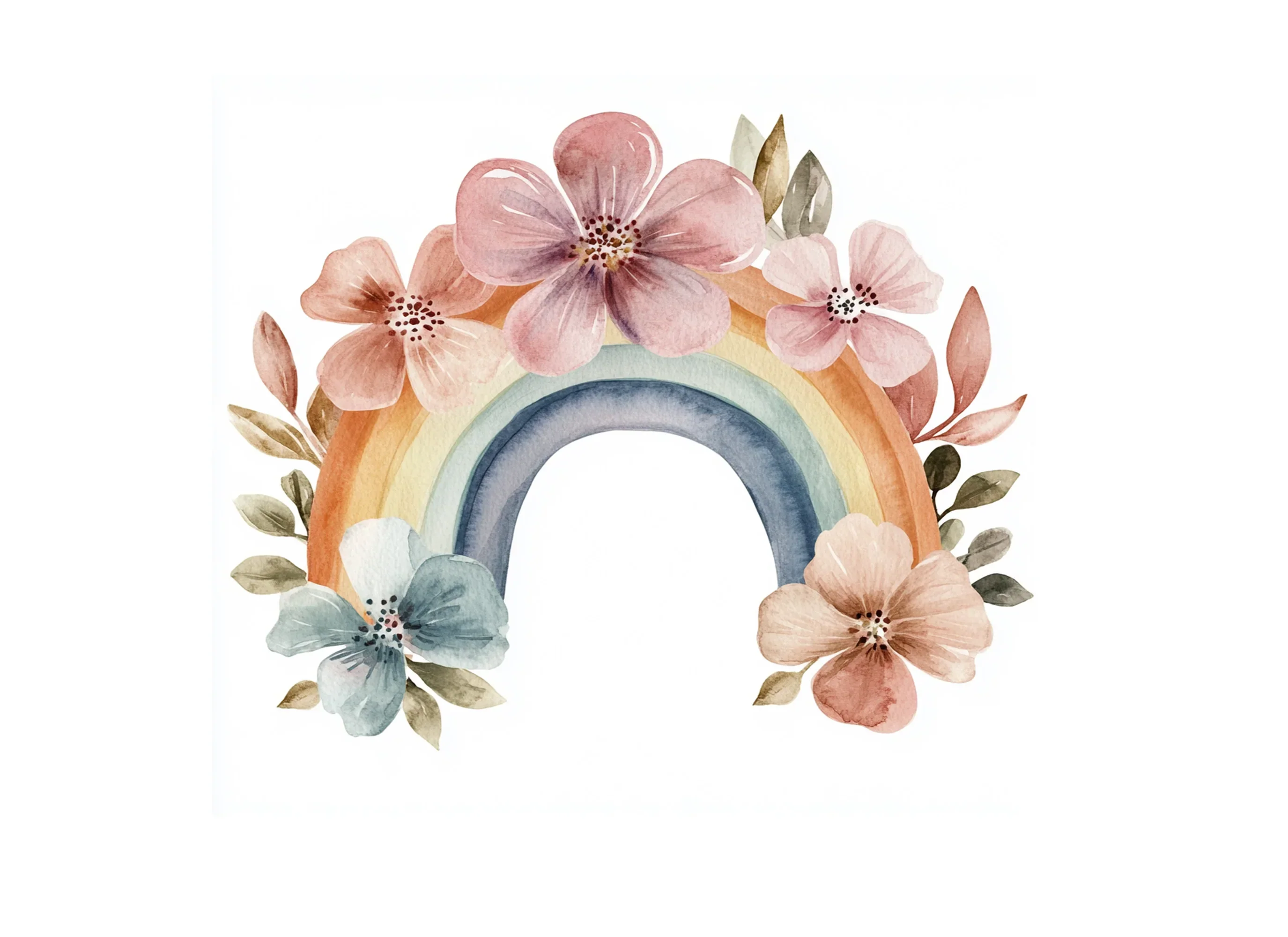 Boho Rainbow Clipart Bundle - Image 3