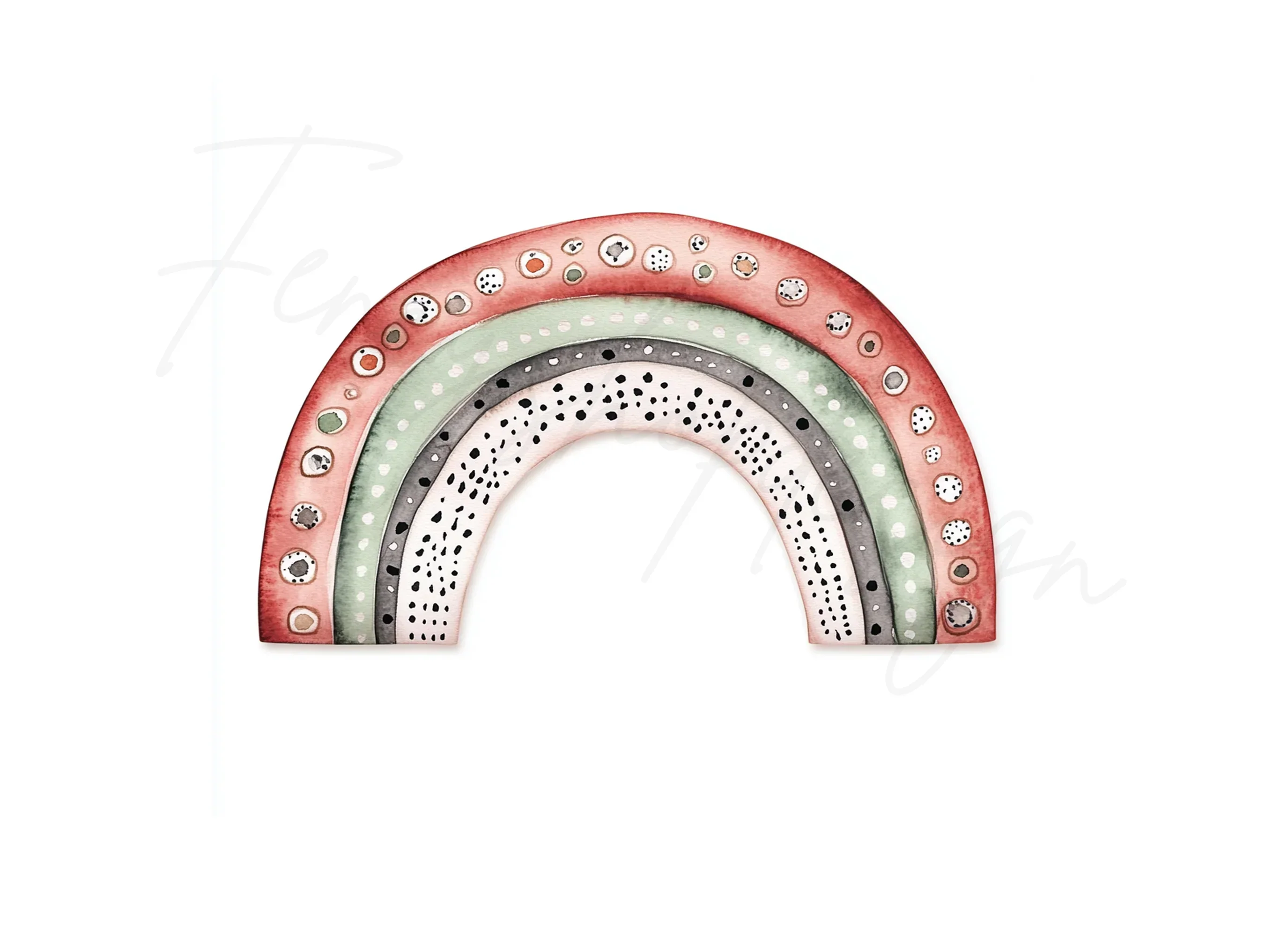 Boho Rainbow Clipart Bundle - Image 3