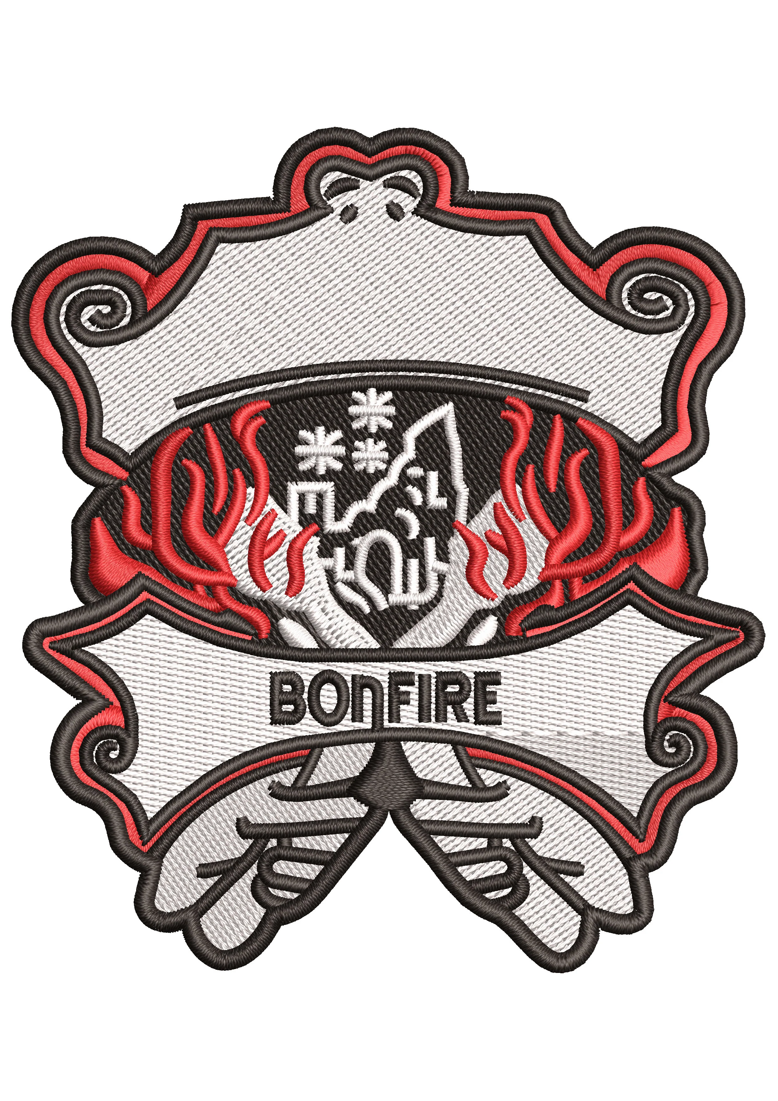 Bonefire Embroidery Design