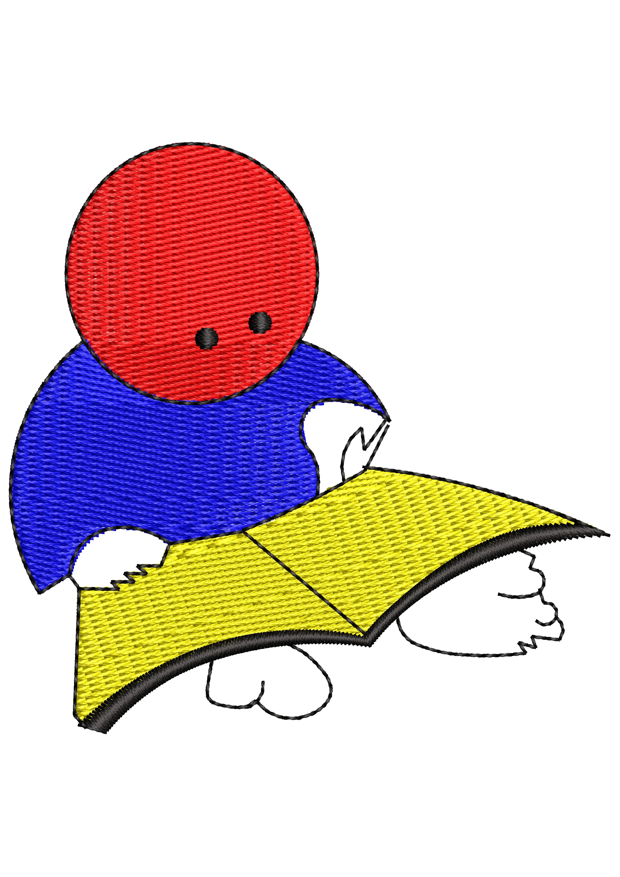 Book Reader Embroidery Design