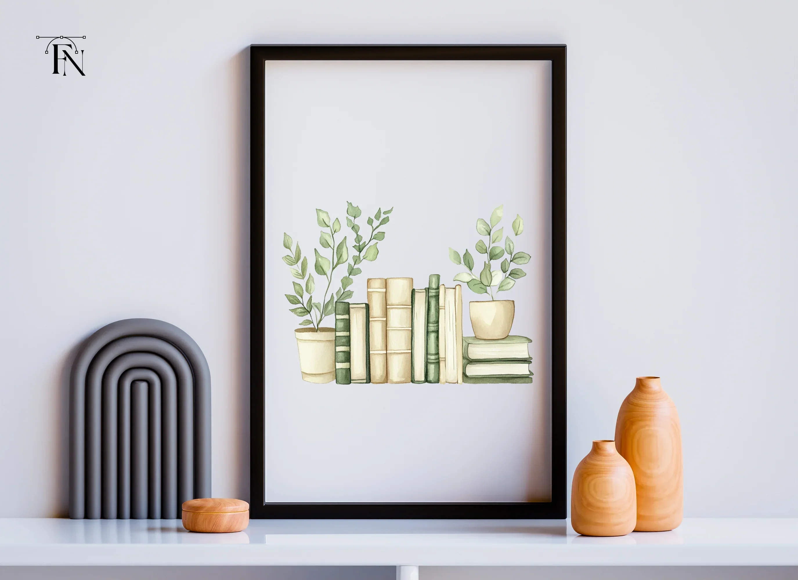 Books and Plants Clipart Bundle - Image 6