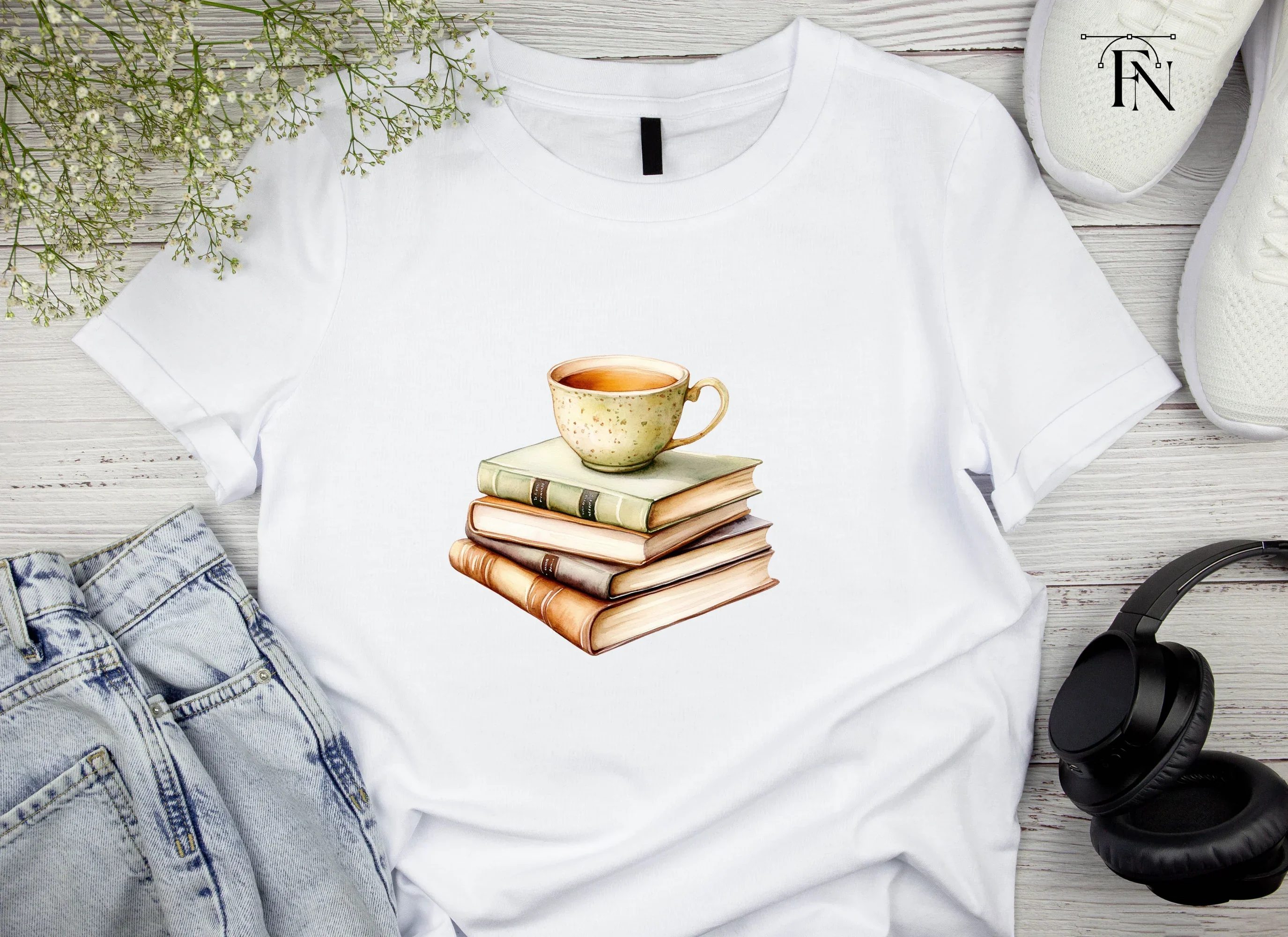 Books and Tea Clipart Bundle - Image 4