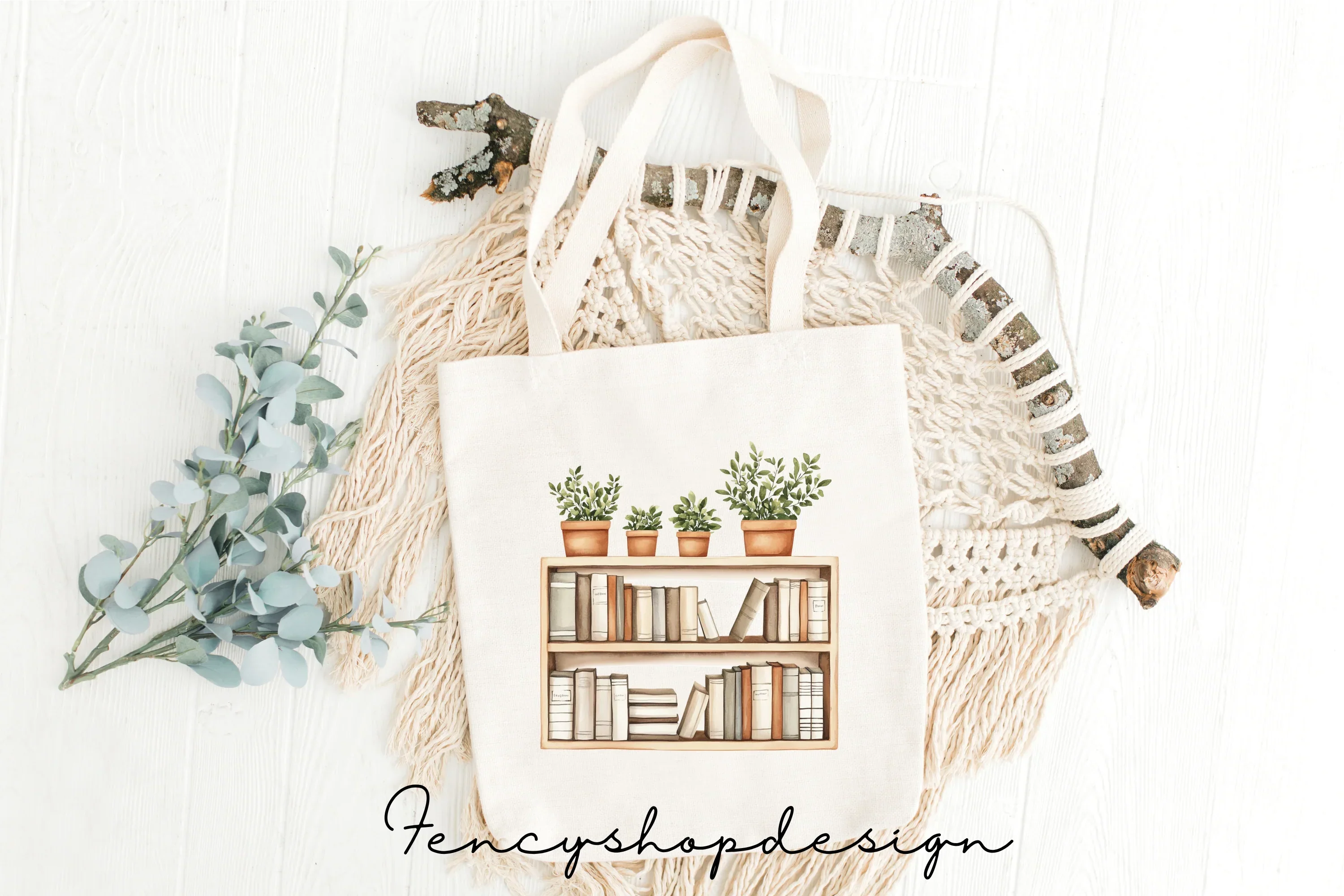 Bookshelf Plant Clipart Bundle - Image 7