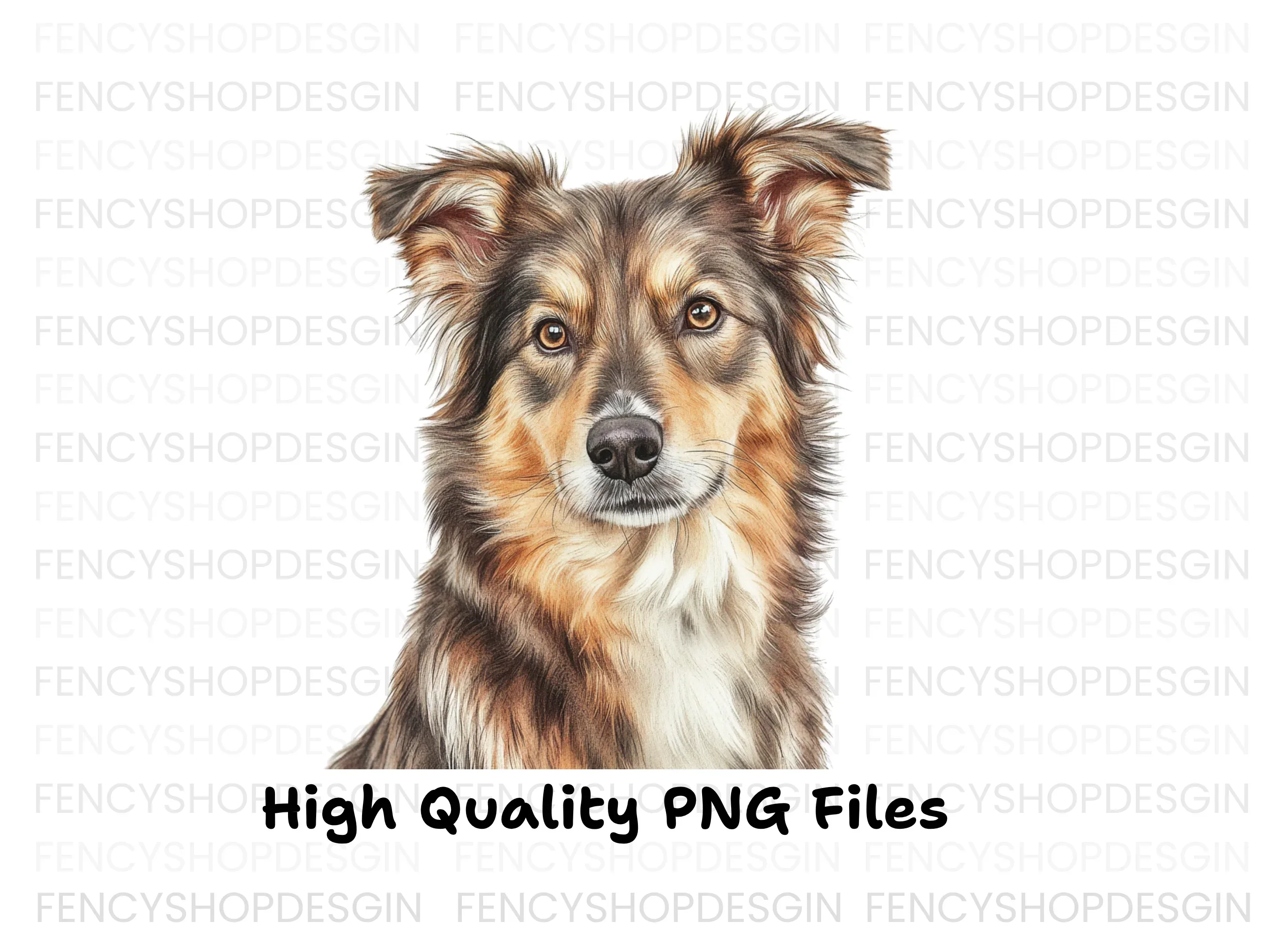 Border Collie German Shepherd Clipart Bundle - Image 3