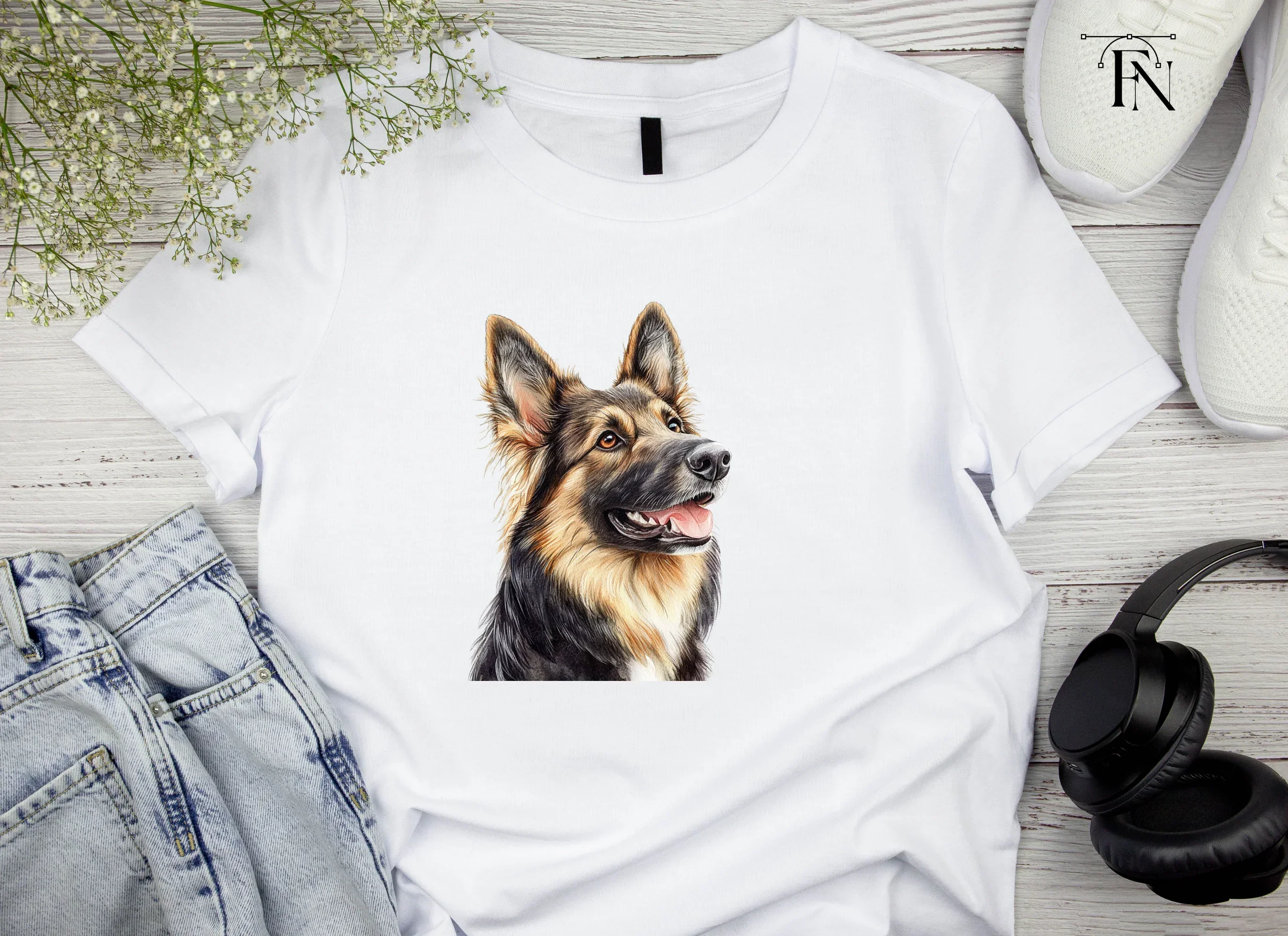 Border Collie German Shepherd Clipart Bundle - Image 4