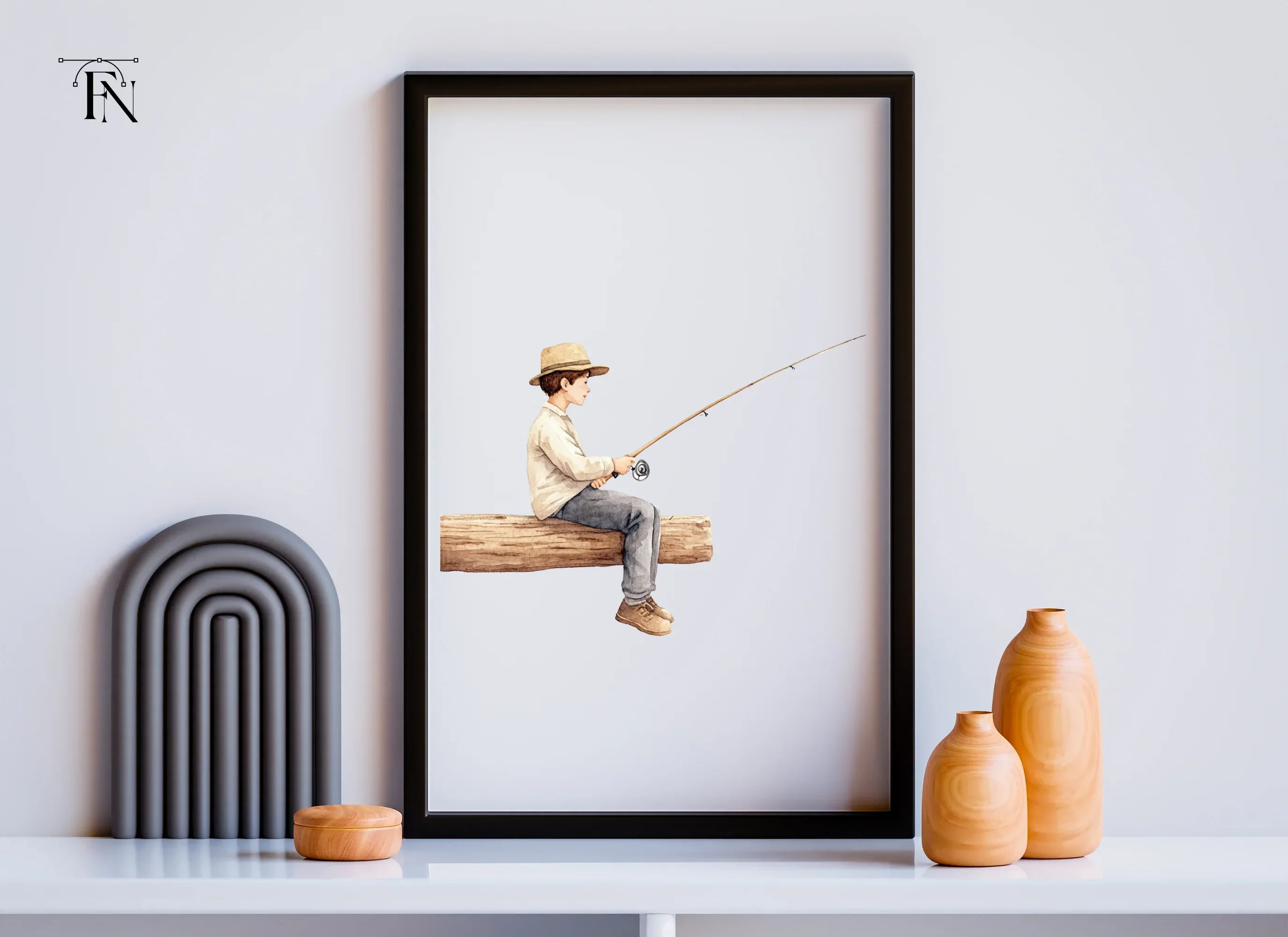 Boy Fishing Clipart Bundle - Image 6