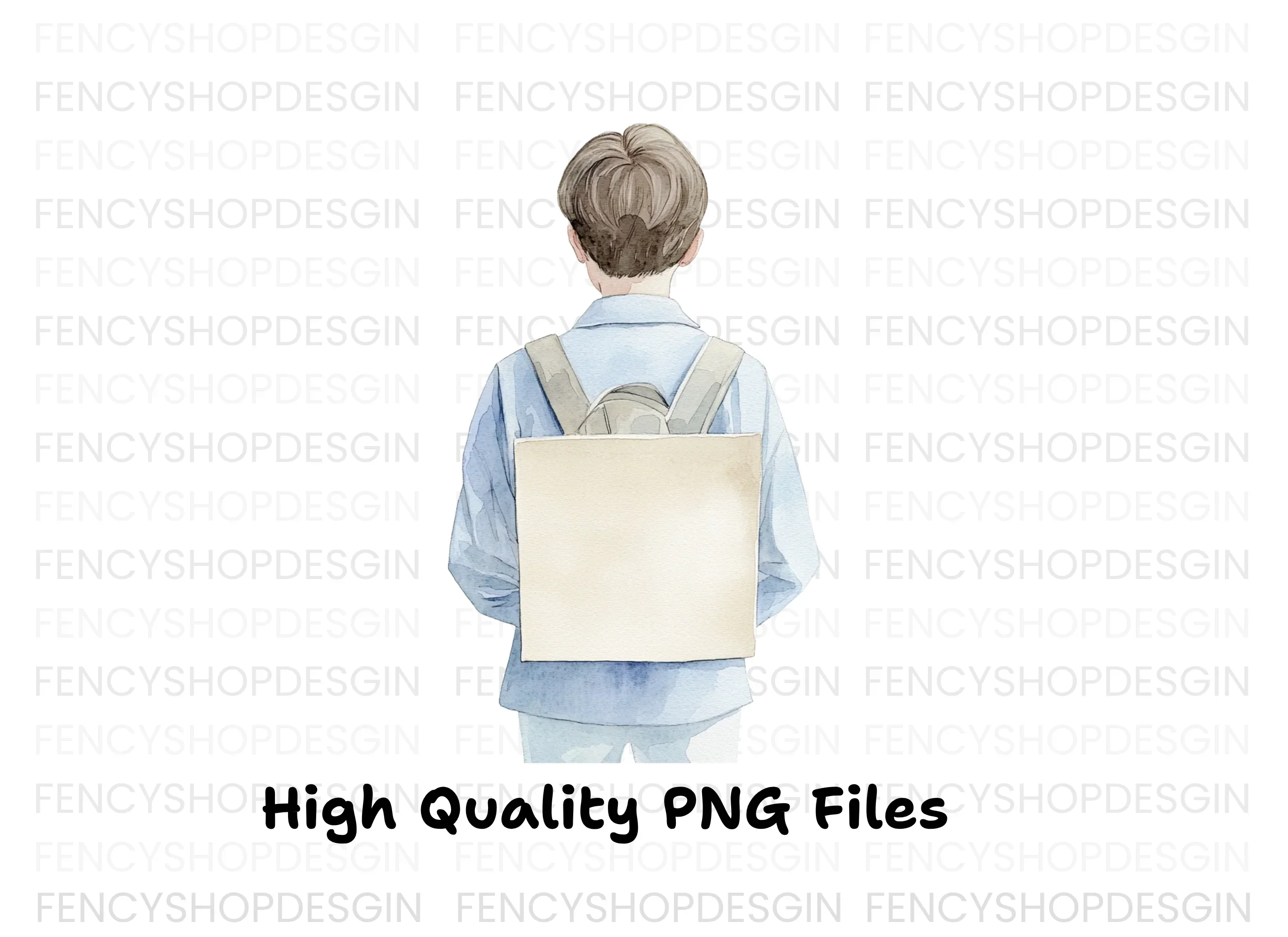 Boy With Backpack Clipart Bundle - Image 2