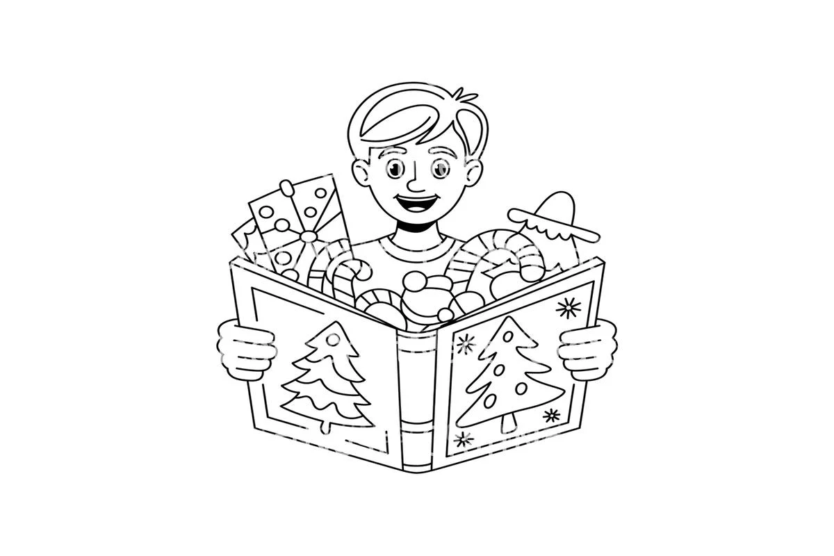 BoyChristmas Wreath Coloring Books - Image 3