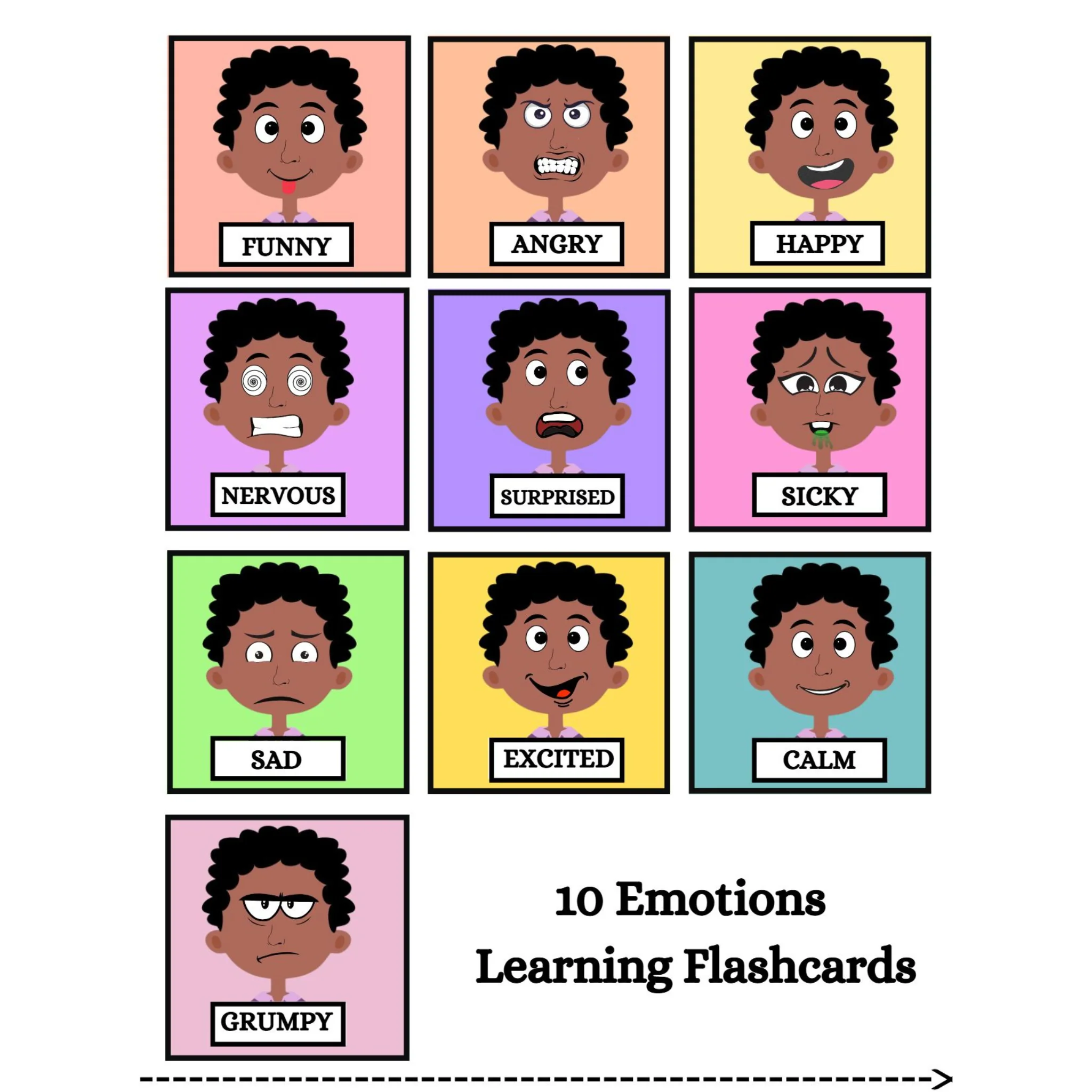 Boys Emotions Activity Flashcards - Image 5