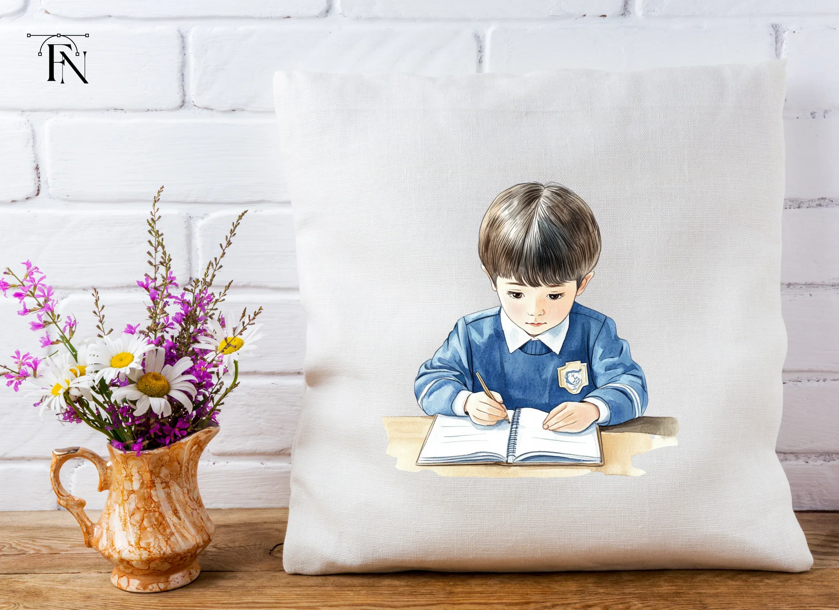 Boys Studying at Desk Clipart Bundle - Image 4