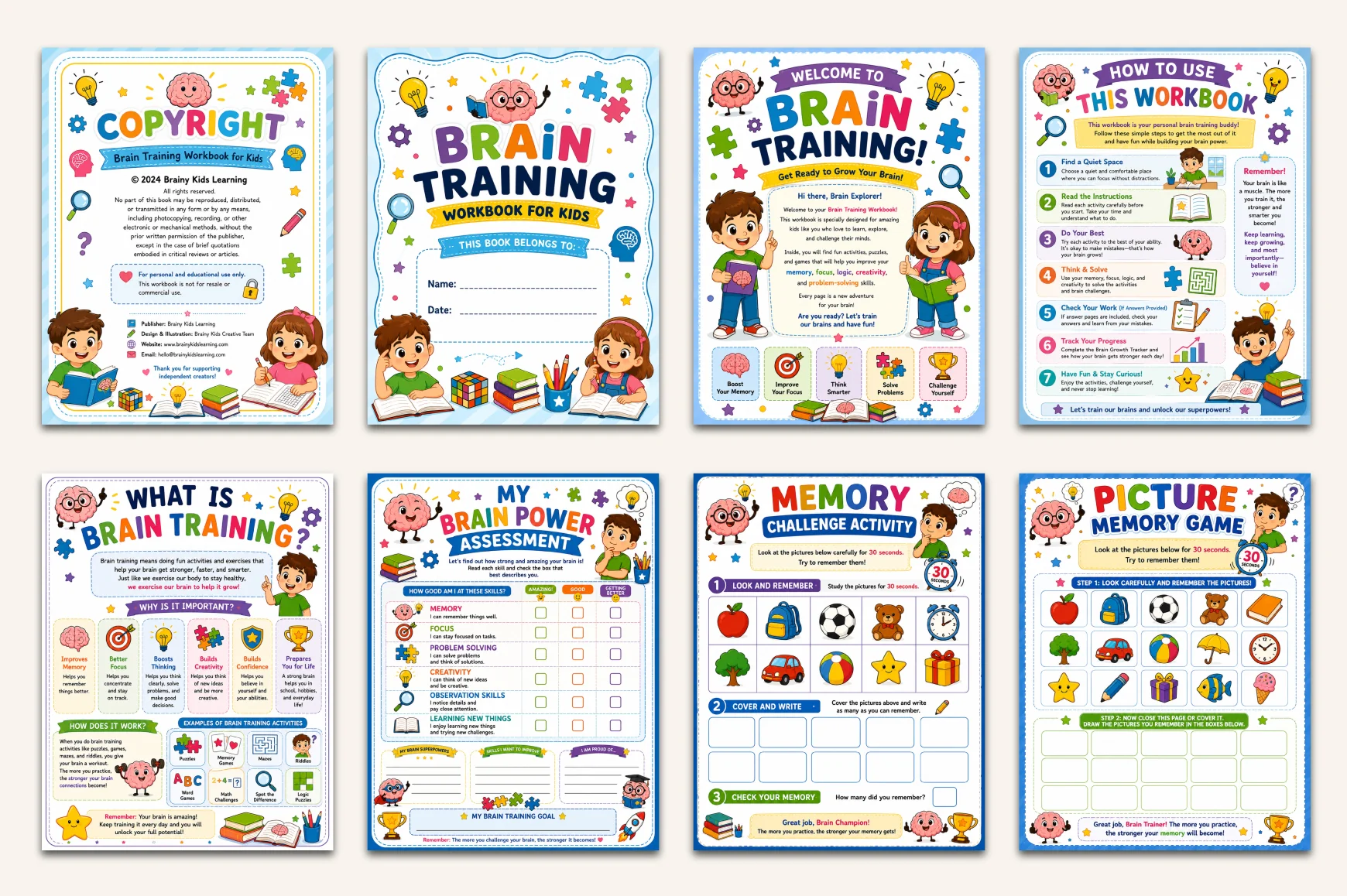 Brain Training For Kids Workbook - Image 2