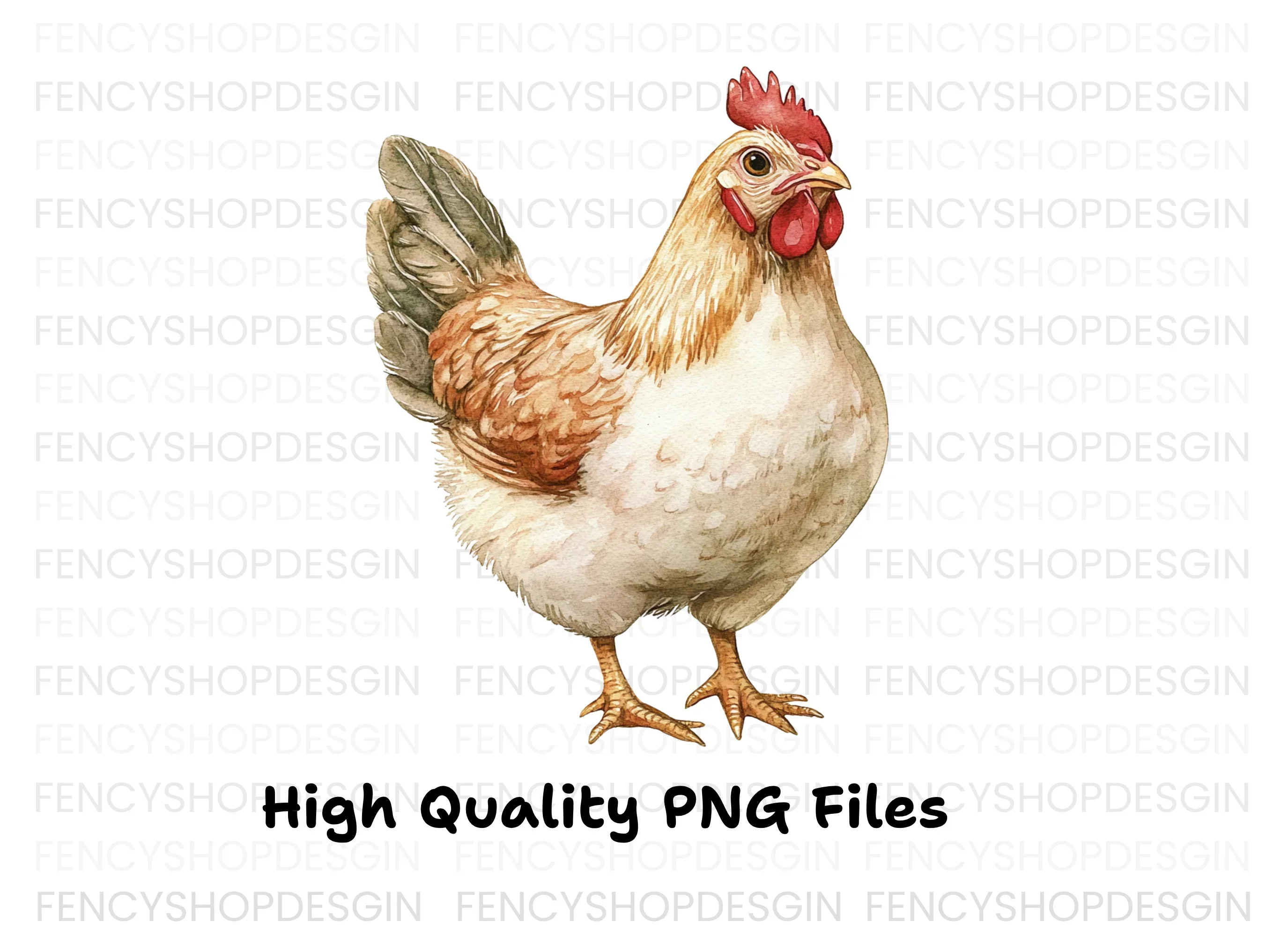 Brown Hen Farm Animal Clipart Bundle - Image 2