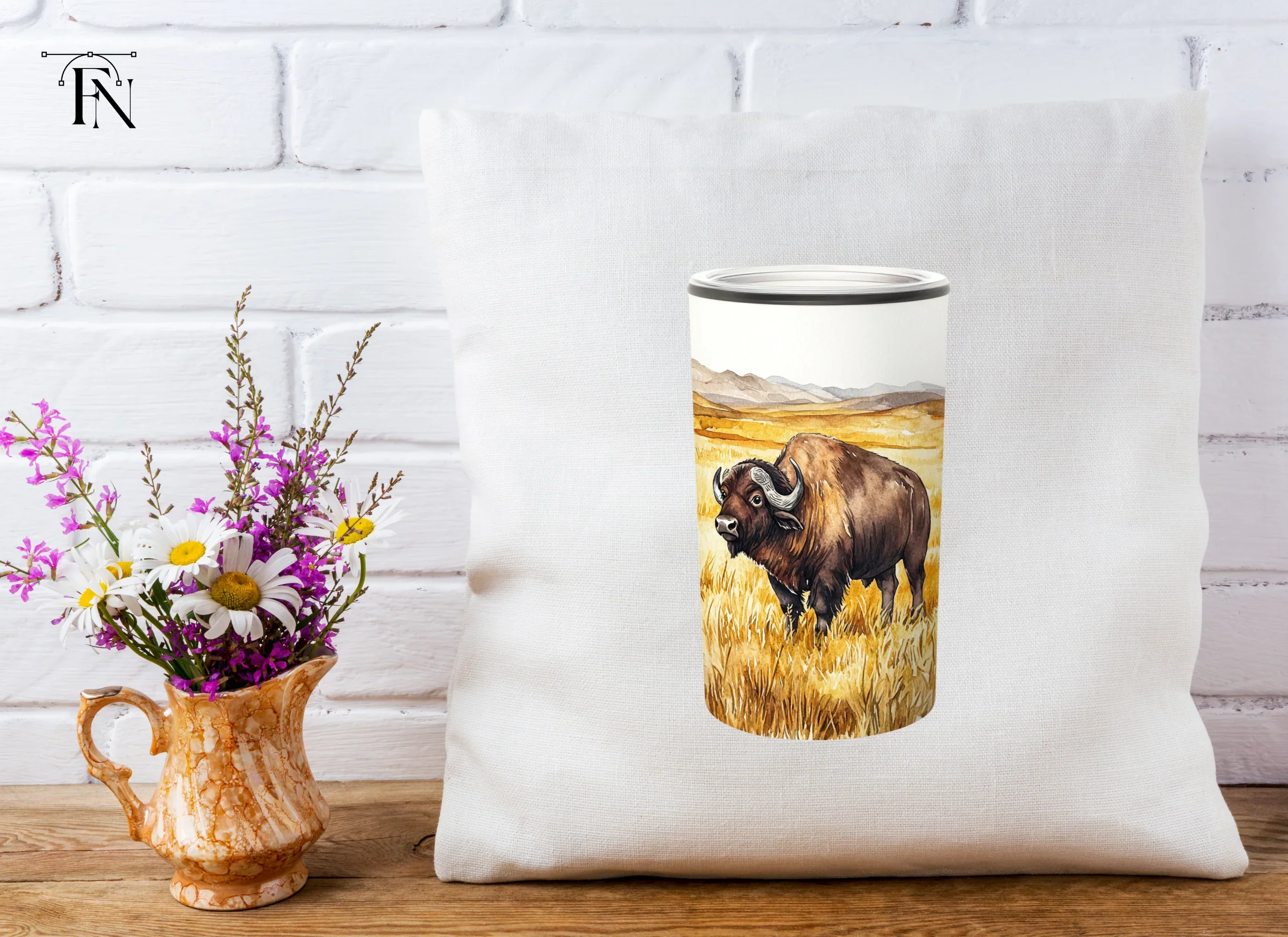 Buffalo in Grassy Field Clipart Bundle - Image 3