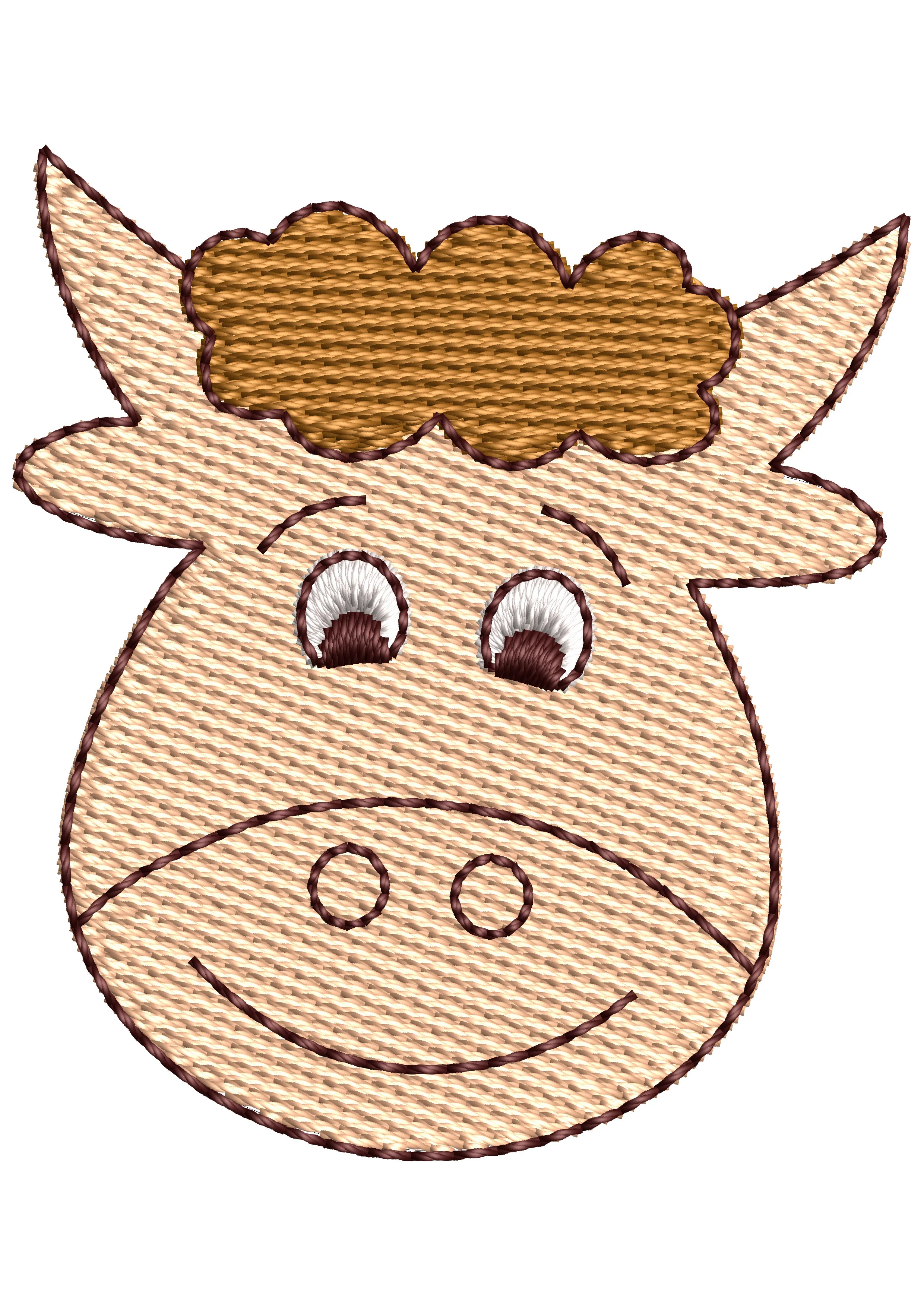 Bull Embroidery Design