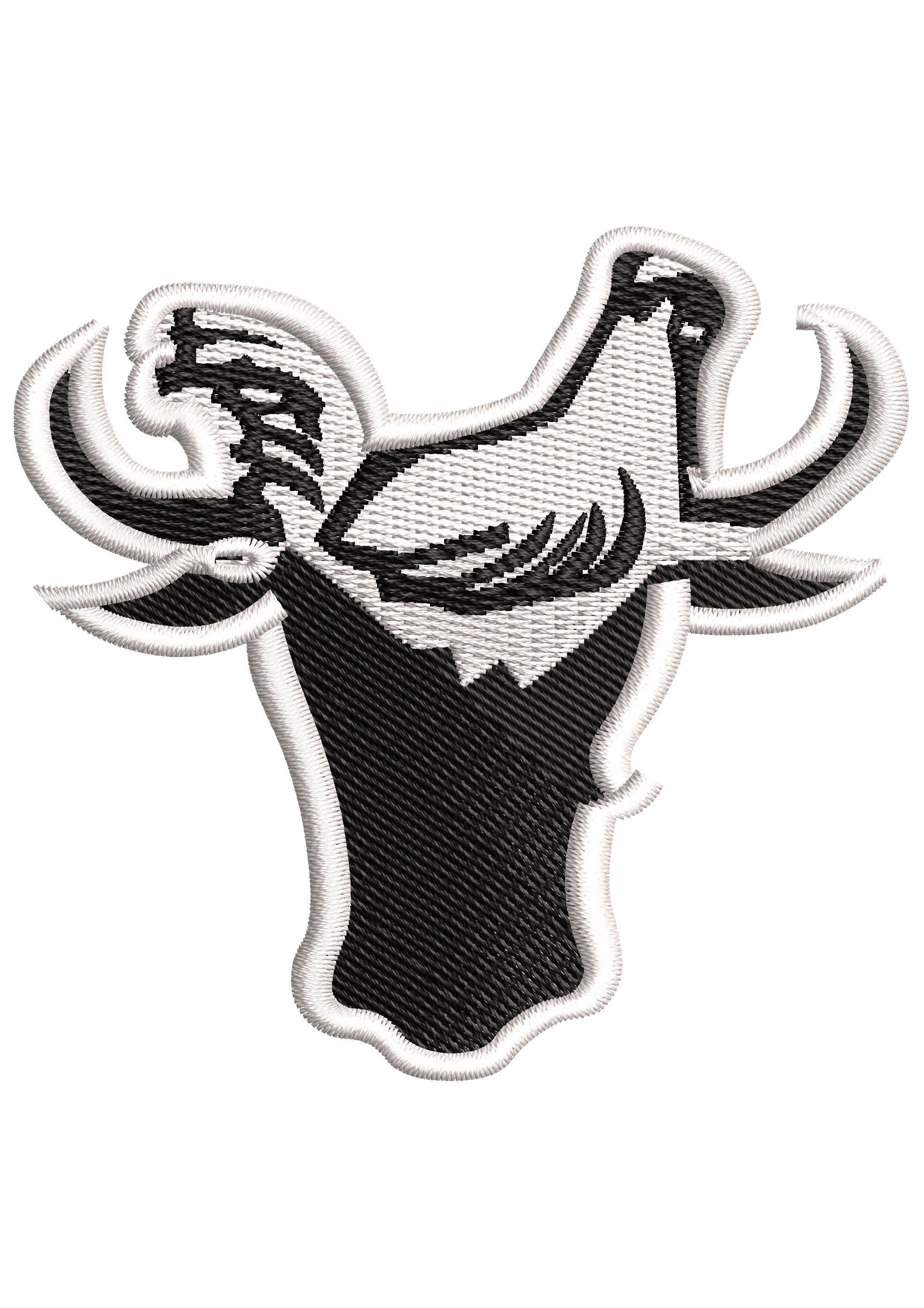Bull Hen Embroidery Design