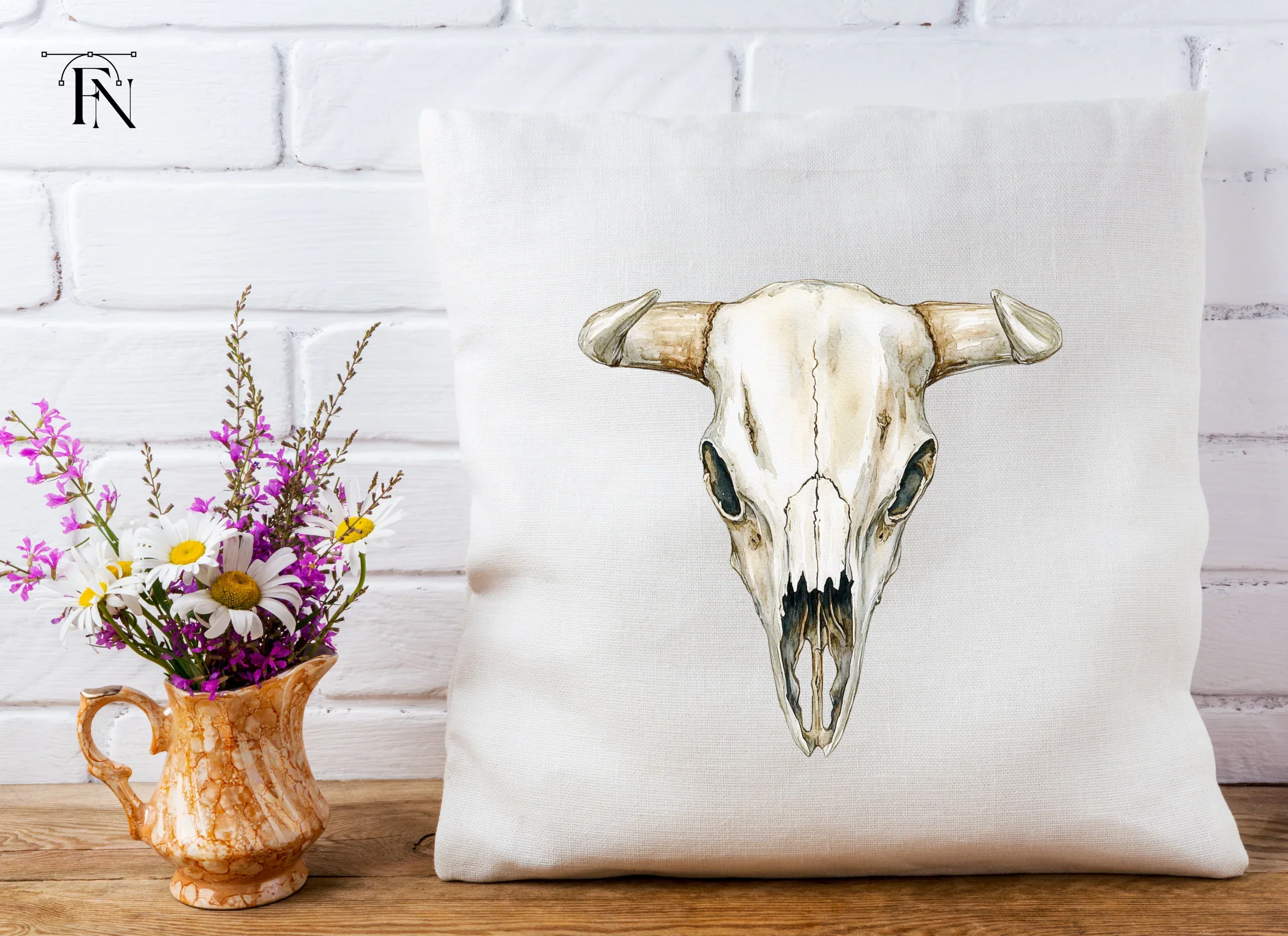 Bull Skull Clipart Bundle - Image 5