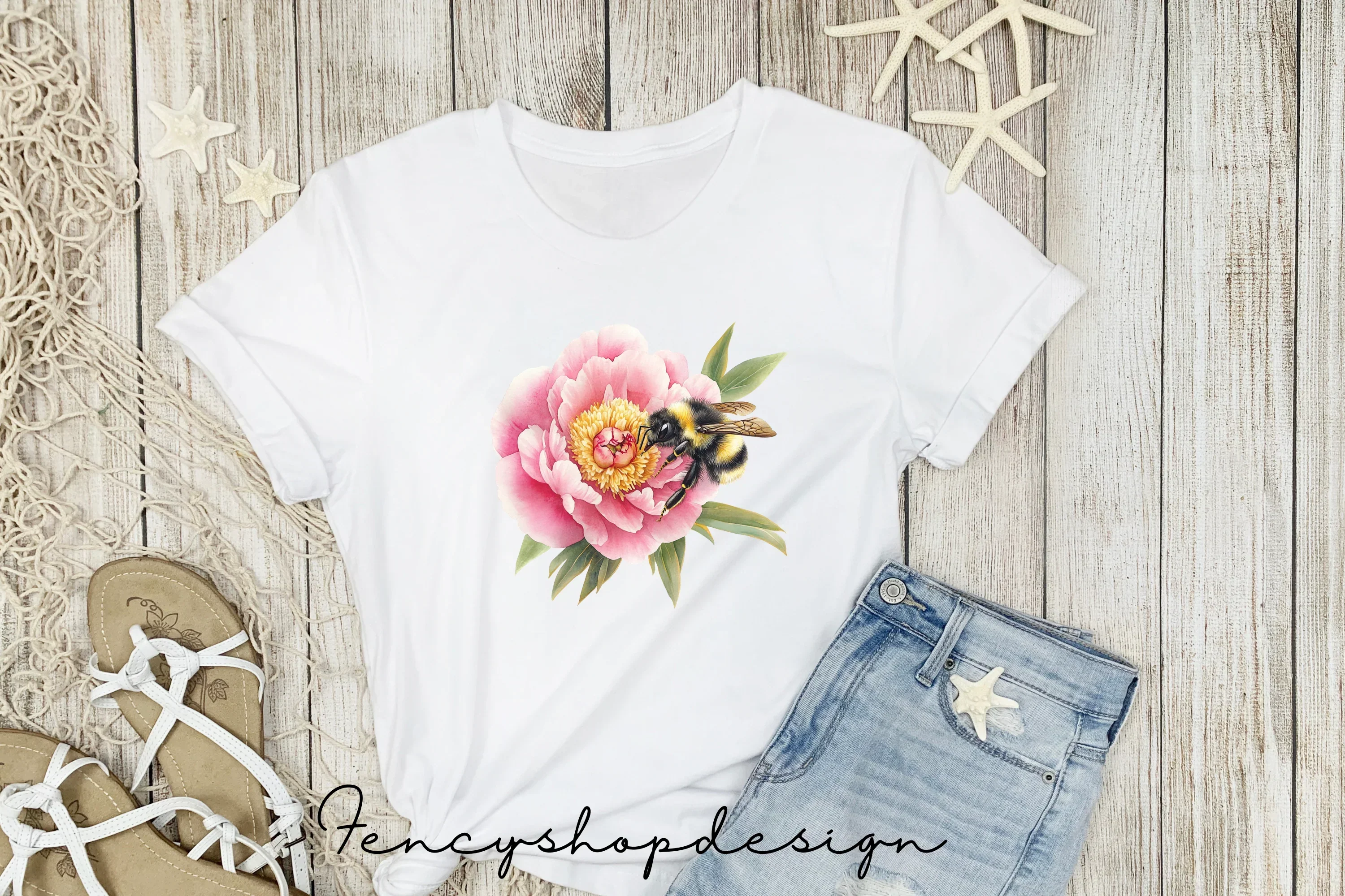 Bumblebee Flower Clipart Bundle - Image 5
