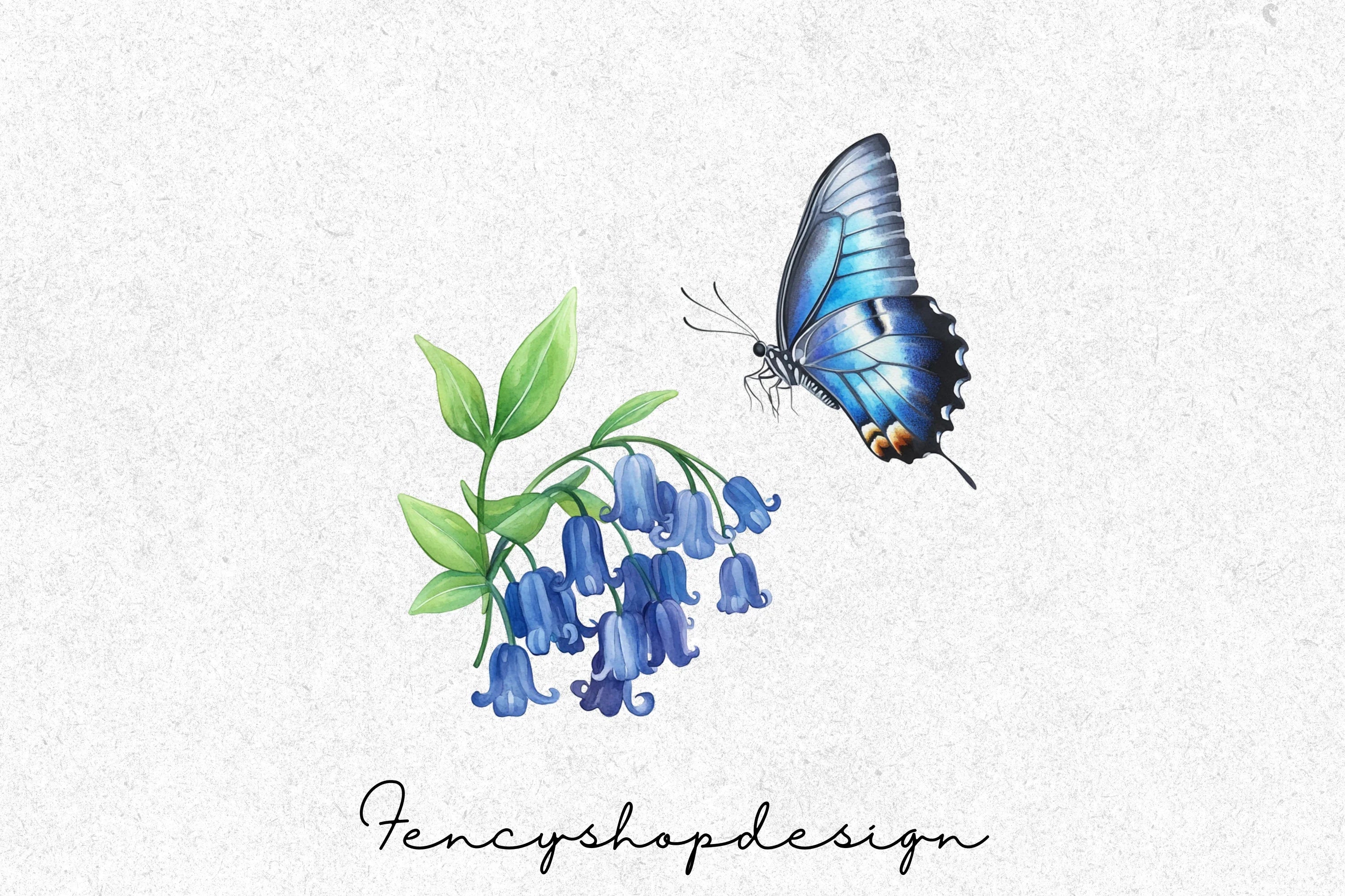 Butterfly Floral Clipart Bundle - Image 3