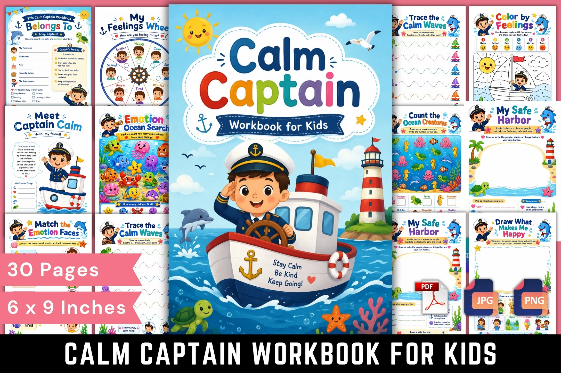 Calm Captain For Kids Workbook