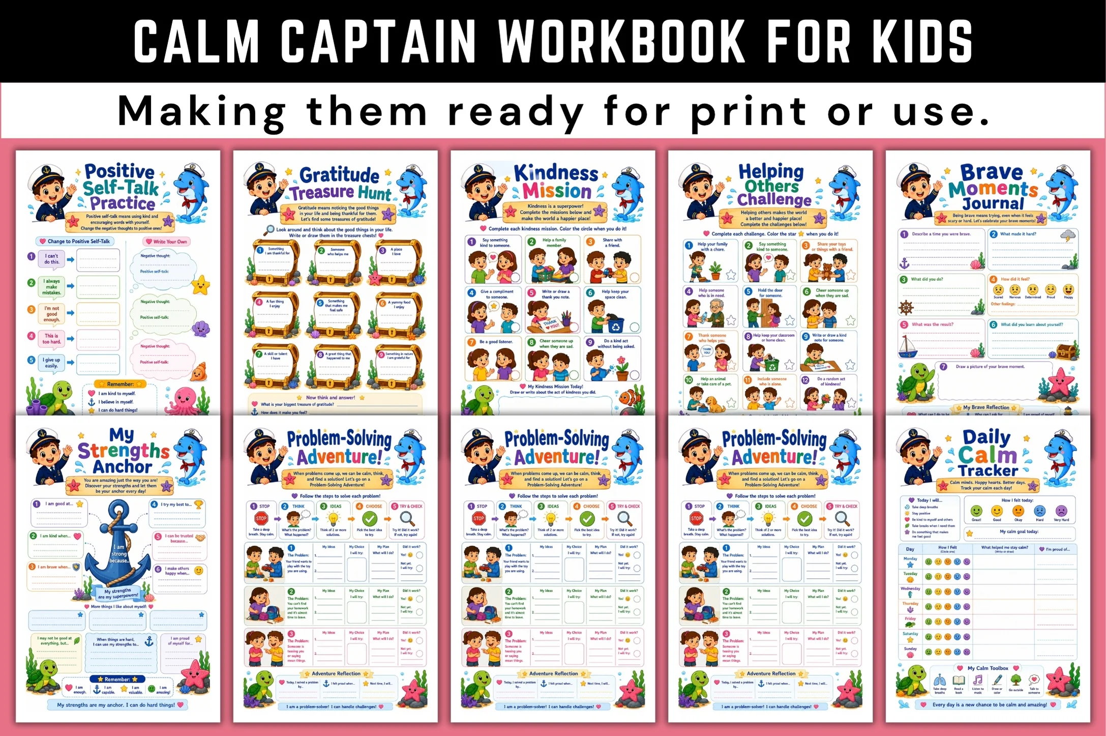 Calm Captain For Kids Workbook - Image 2