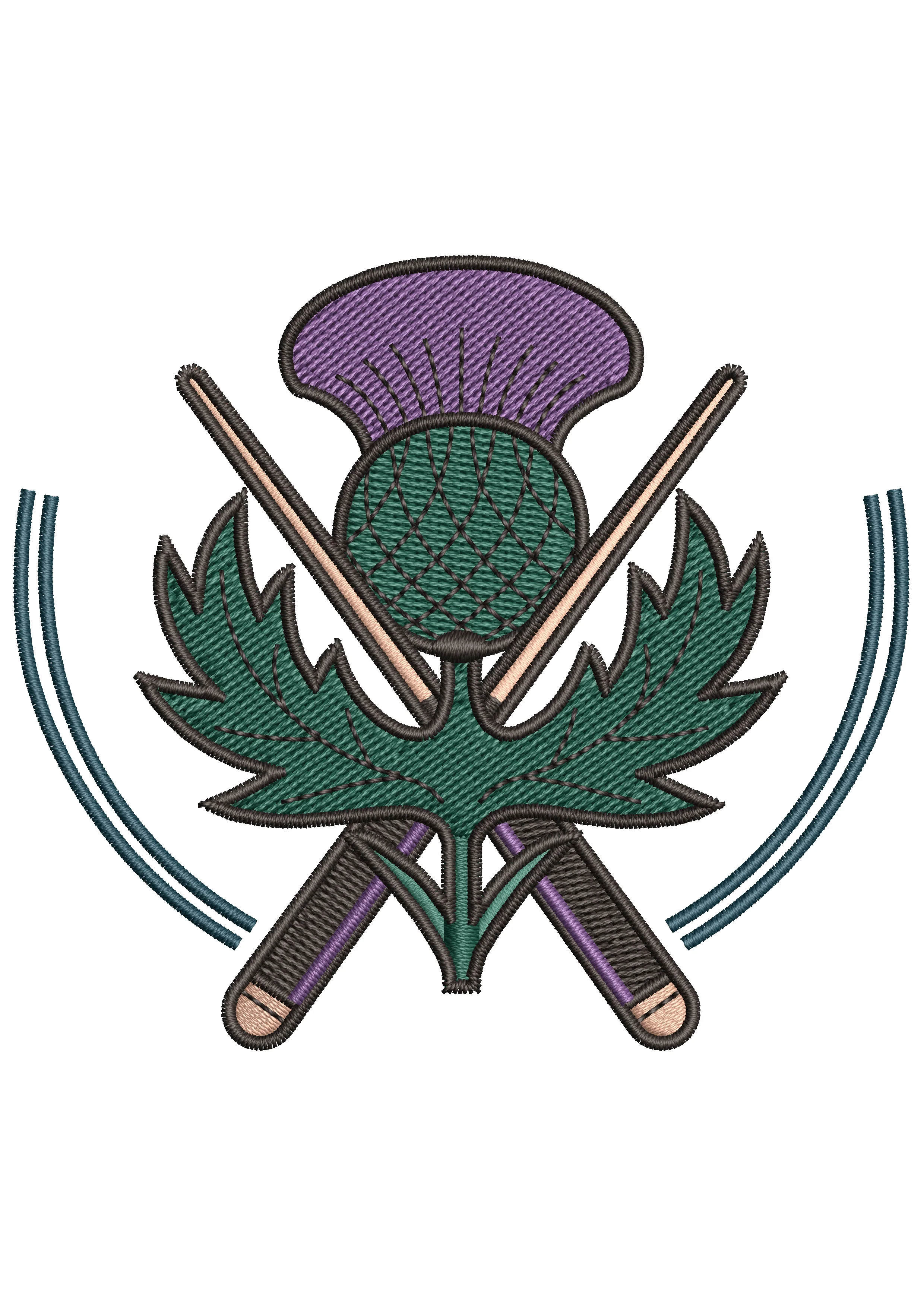 Cap Cross Embroidery Design