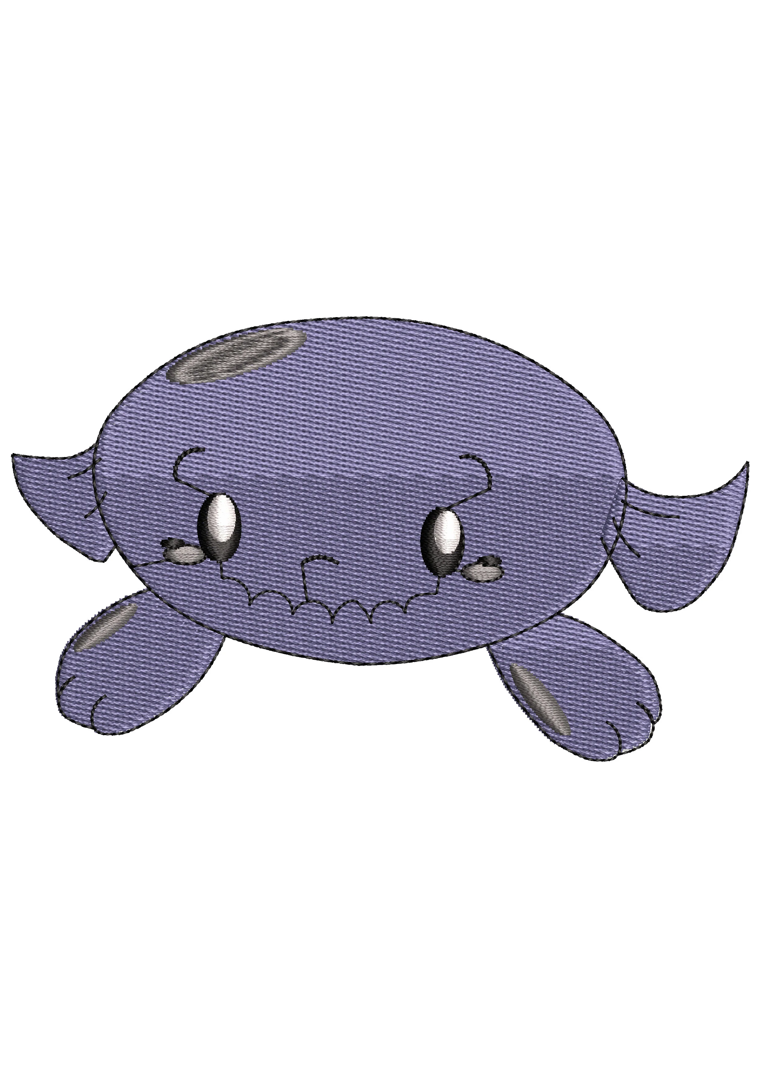 Cartoon Creature Embroidery Design