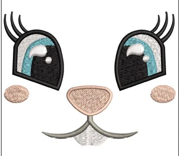 Cat Eyes Embroidery Design
