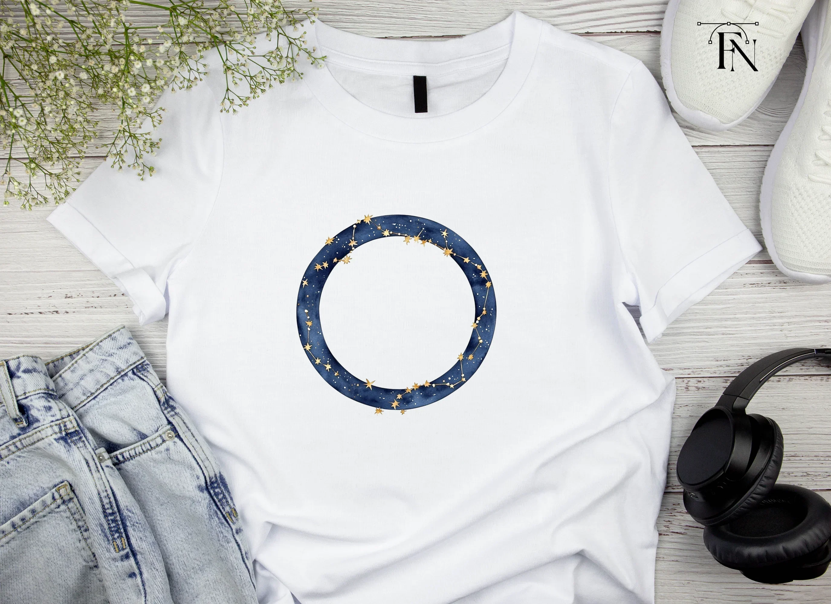 Celestial Constellation Frame Clipart Bundle - Image 4