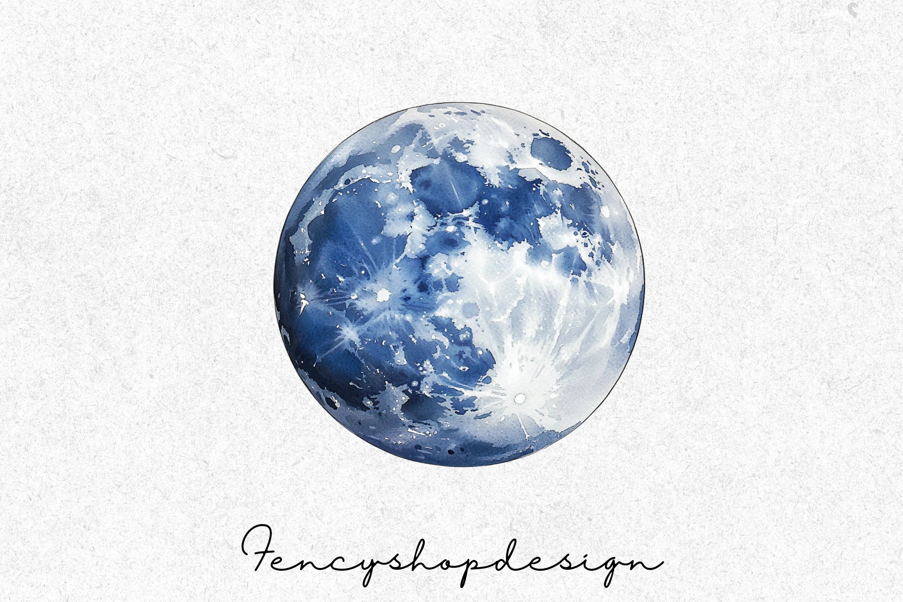 Celestial Moon Clipart Bundle - Image 3