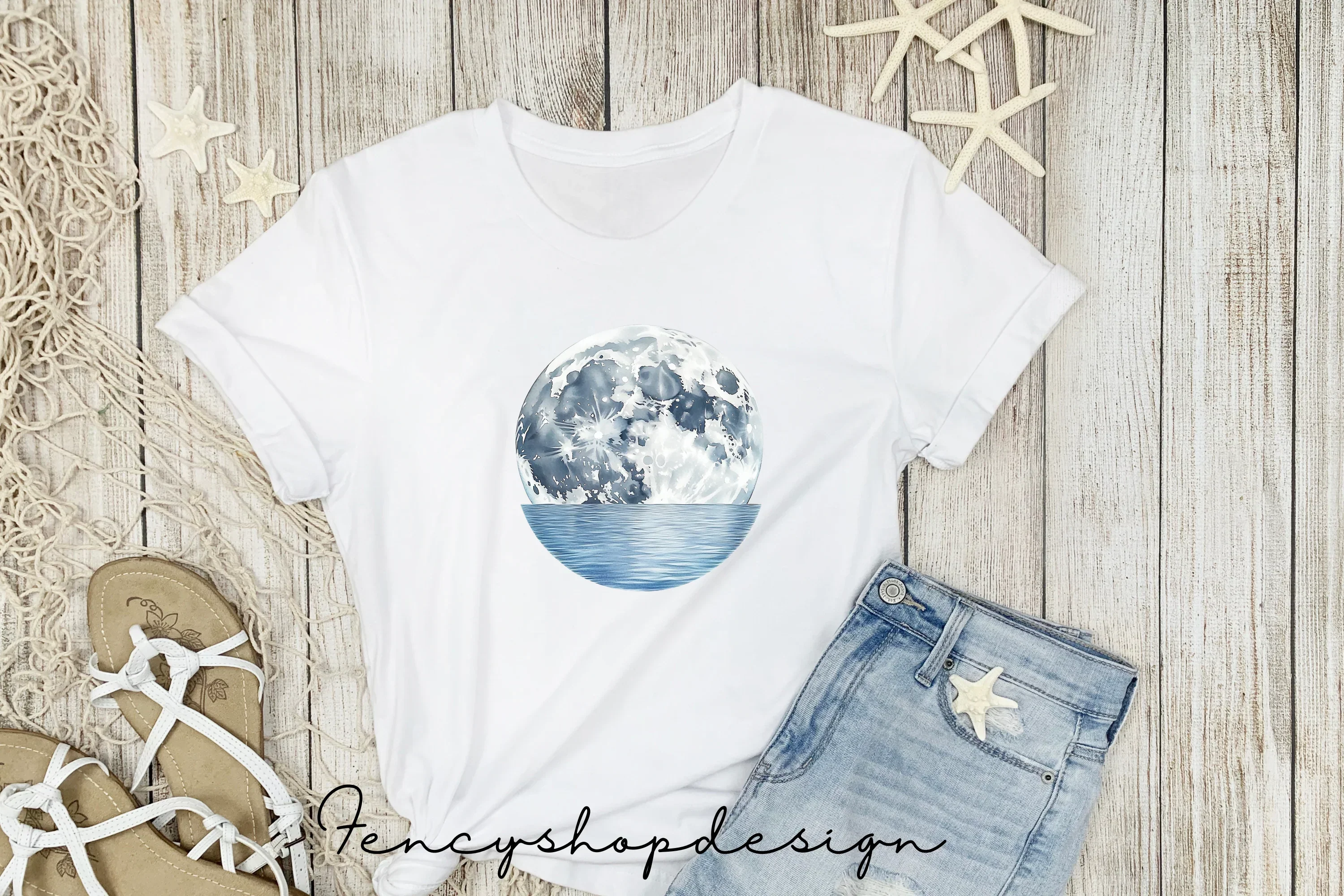 Celestial Moon Clipart Bundle - Image 5