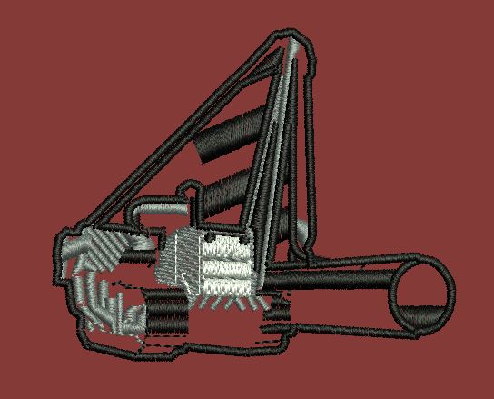 Chainsaw Power Tool Embroidery Design