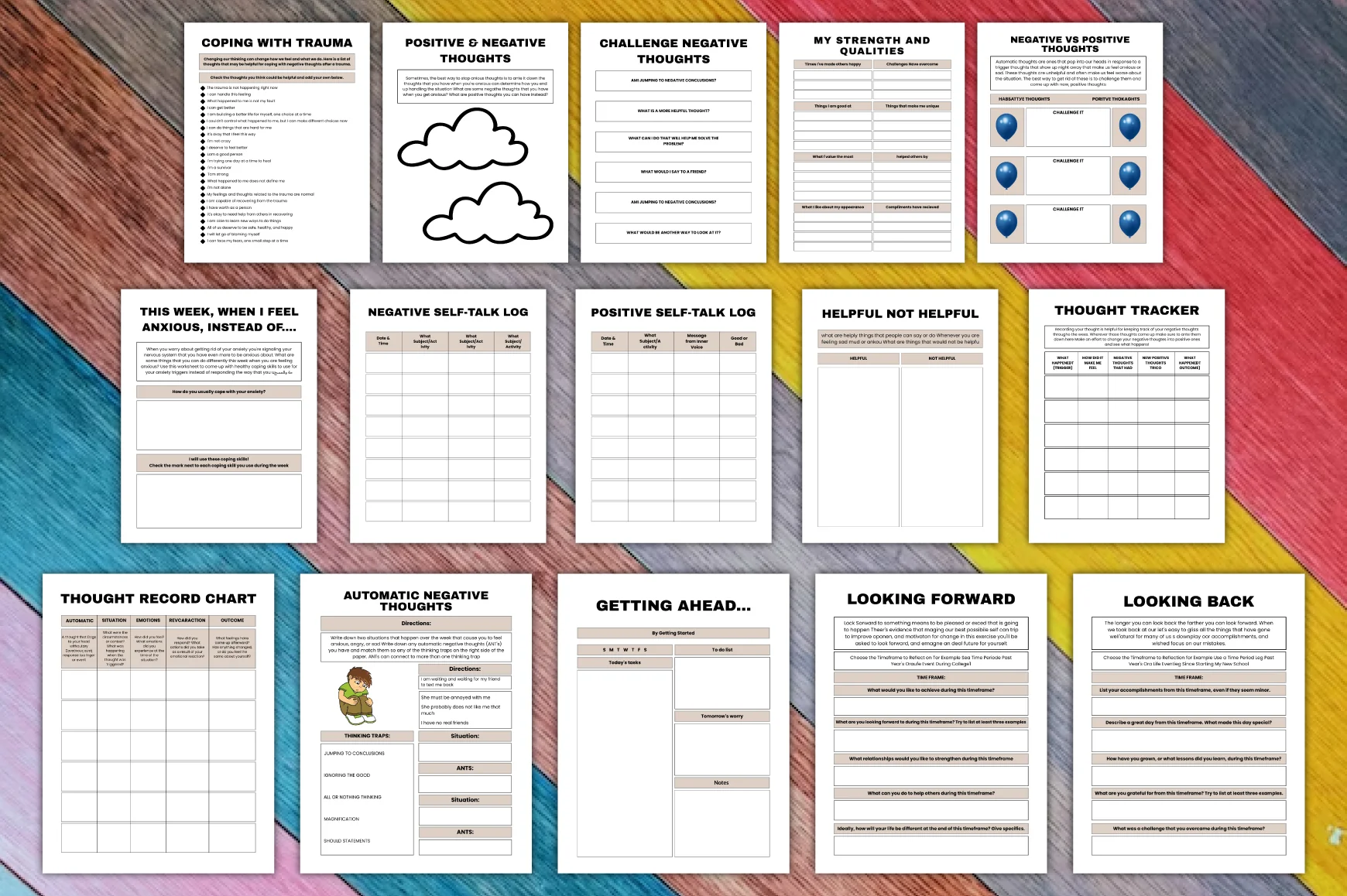 Challenging Negative Thoughts CBT Planner - Image 3