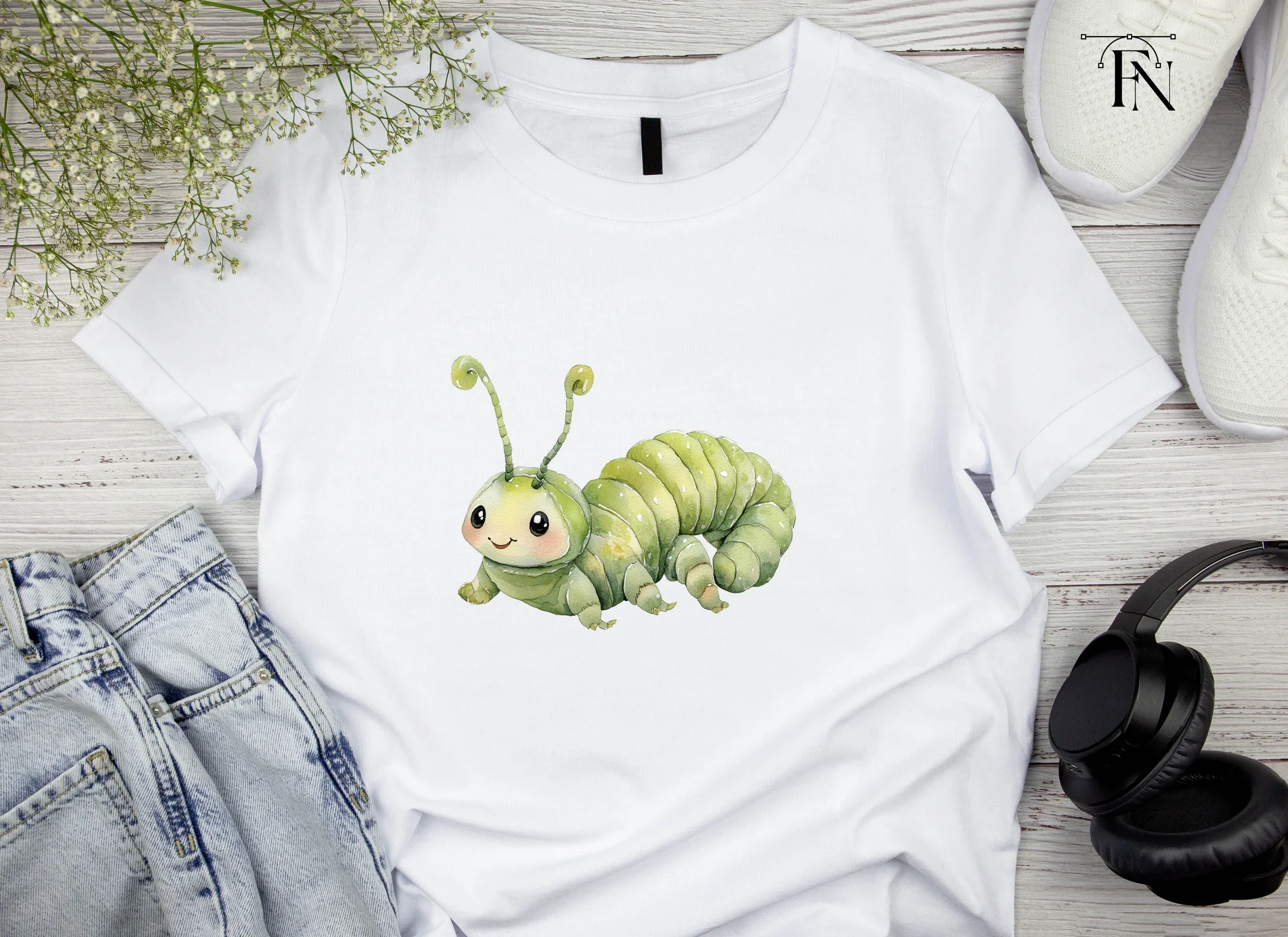 Charming Baby Caterpillar Clipart Bundle - Image 4