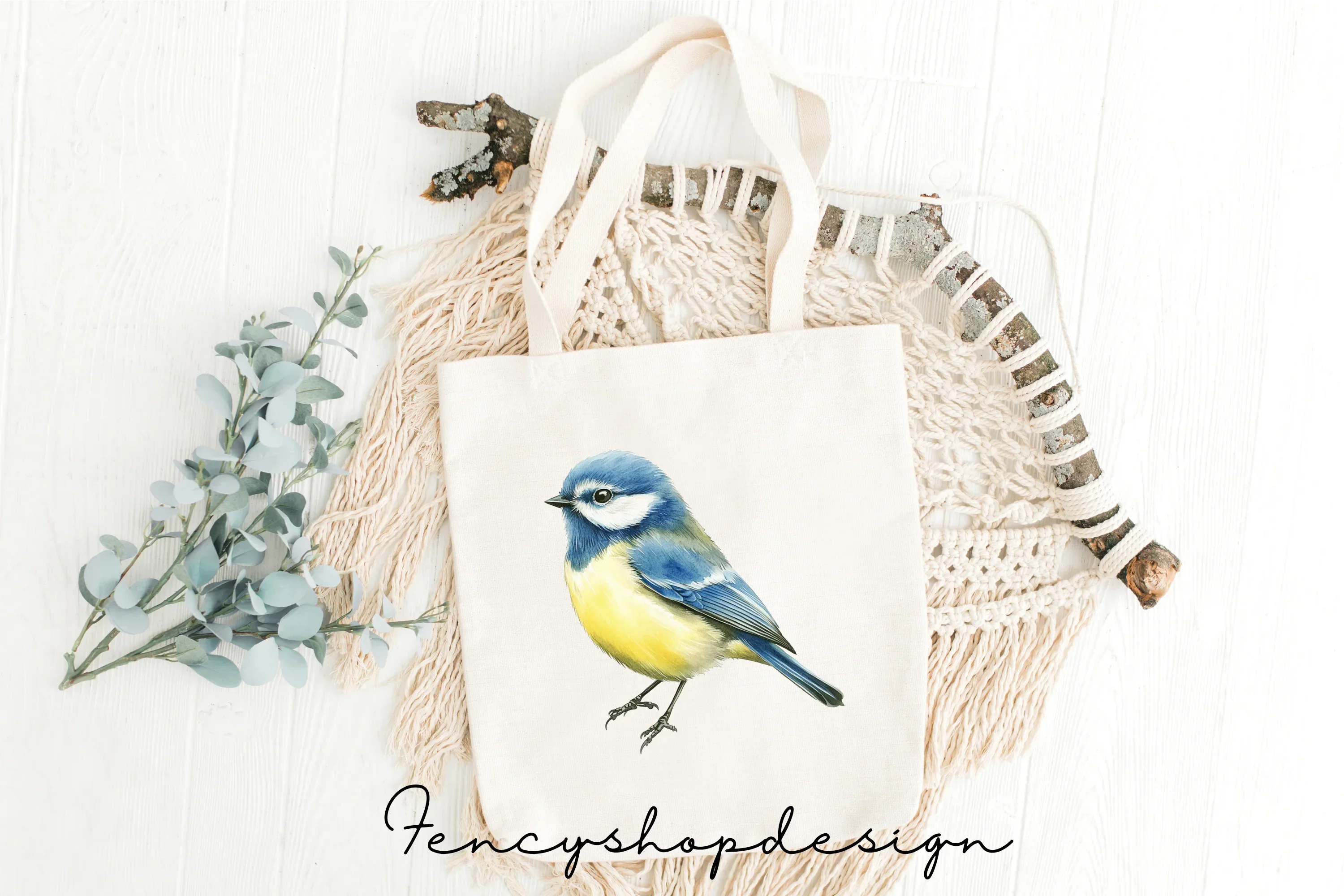 Charming Blue Tit Bird Clipart Bundle - Image 2