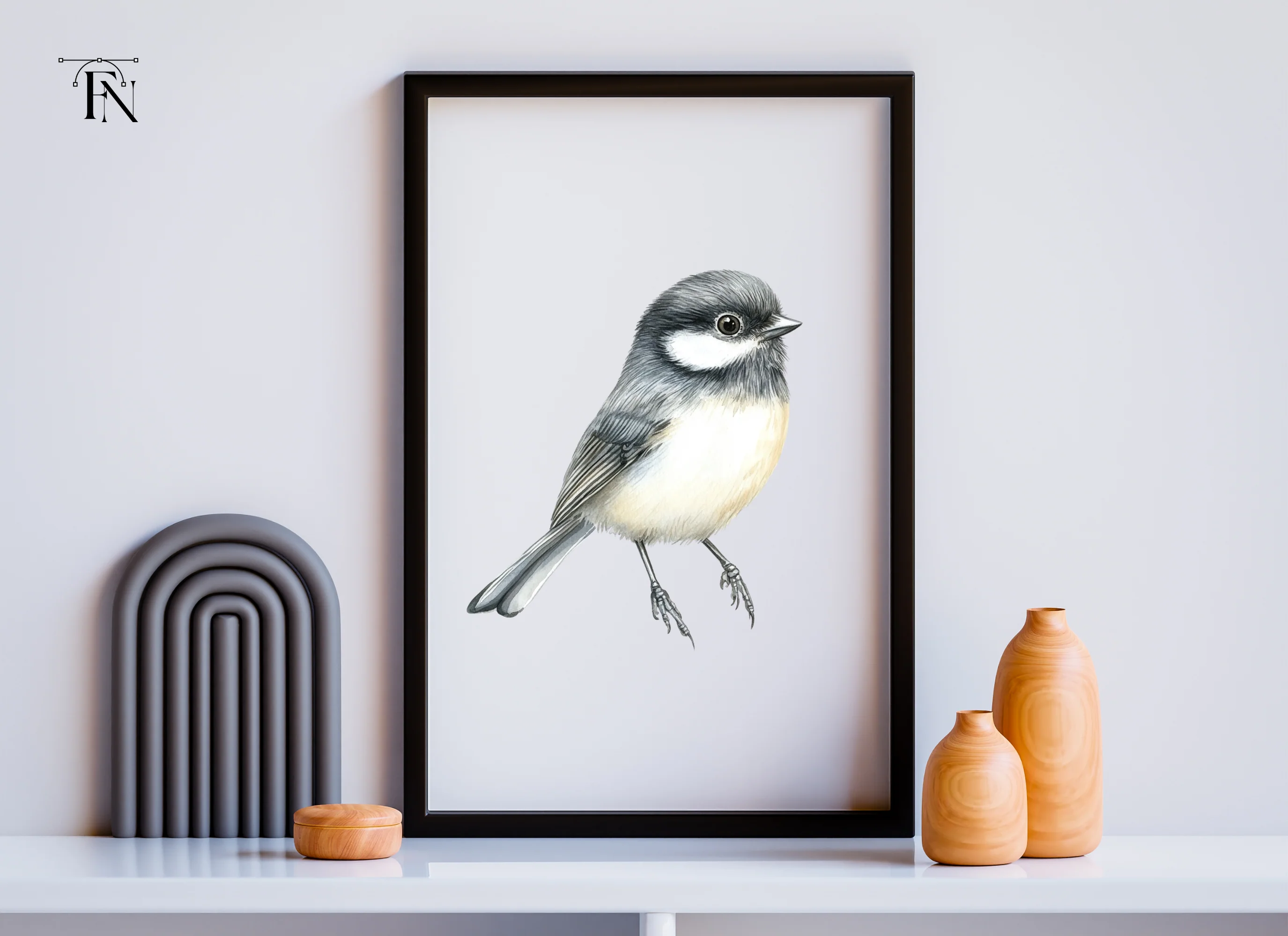 Charming Chickadee Bird Clipart Bundle - Image 6