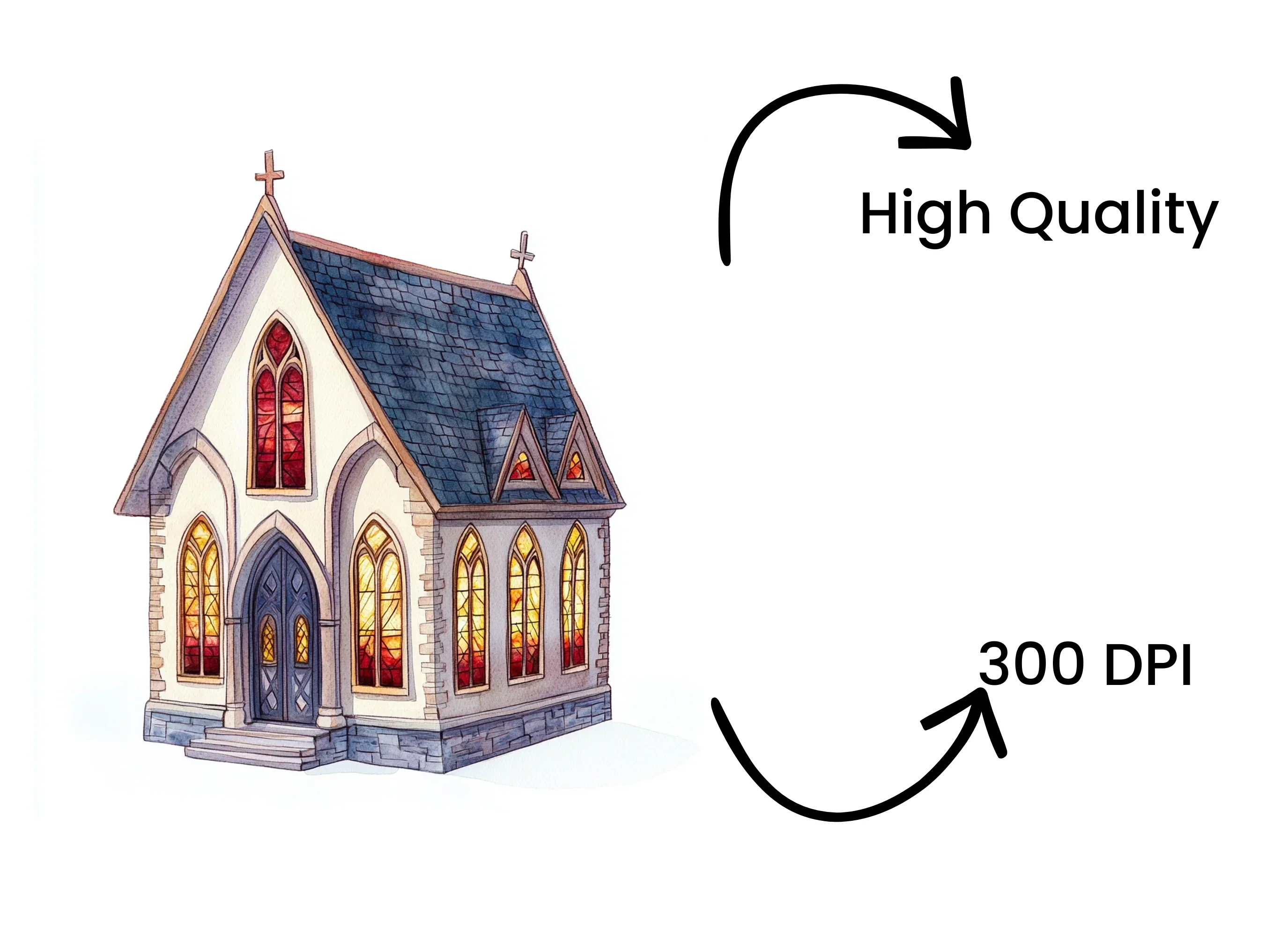 Charming Church Clipart Bundle - Image 4