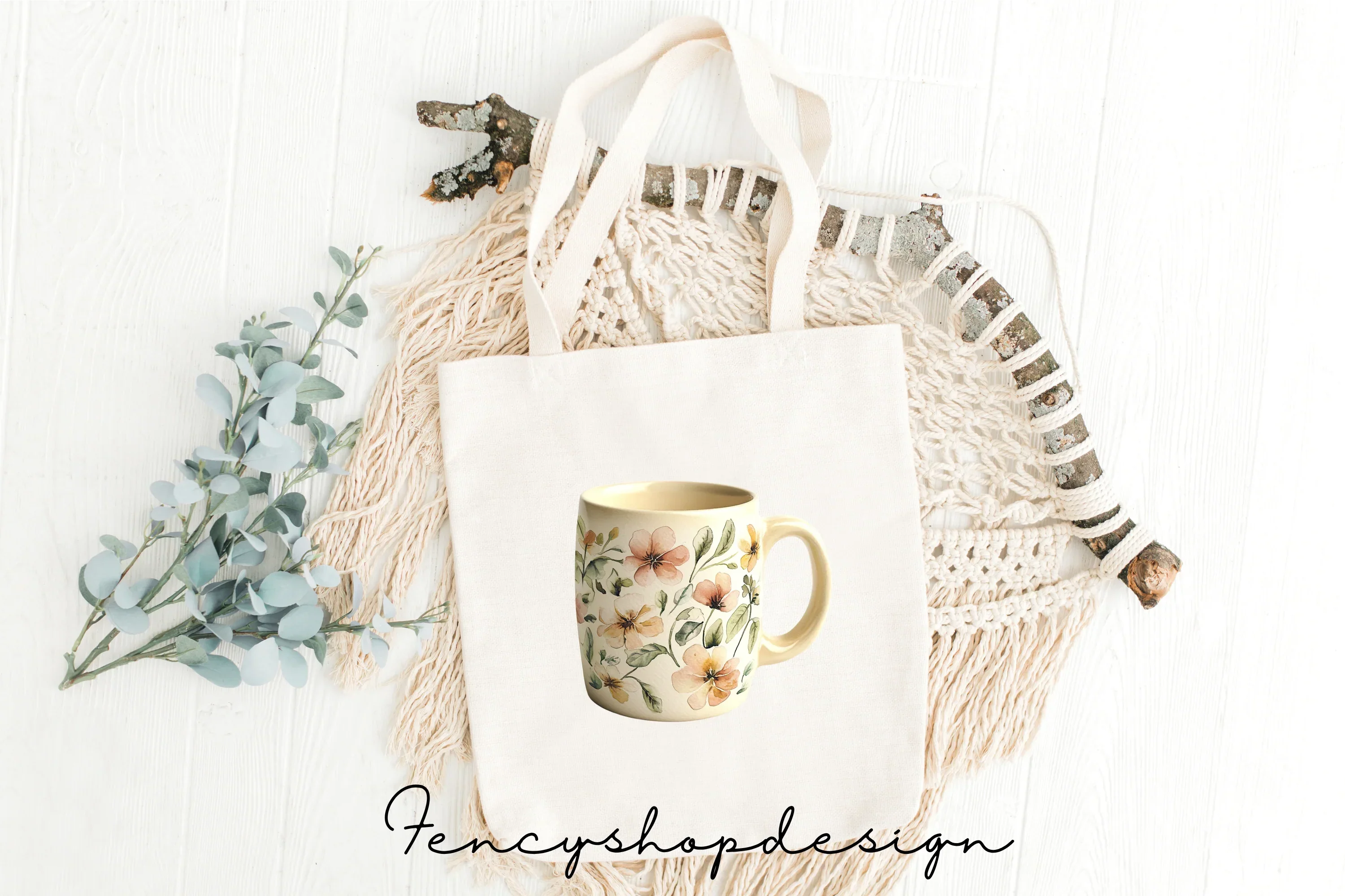 Charming Floral Mugs Clipart Bundle - Image 2