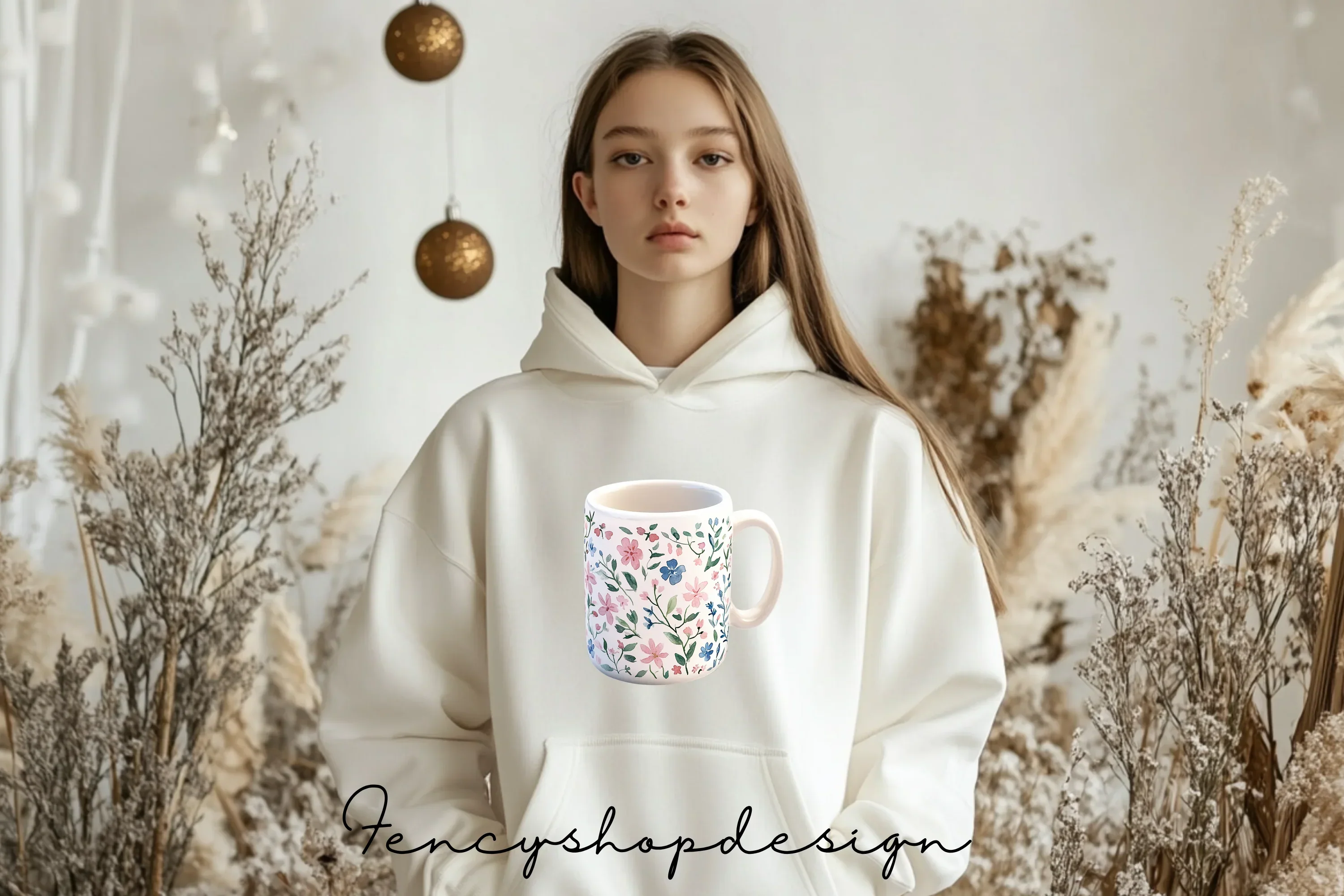 Charming Floral Mugs Clipart Bundle - Image 5