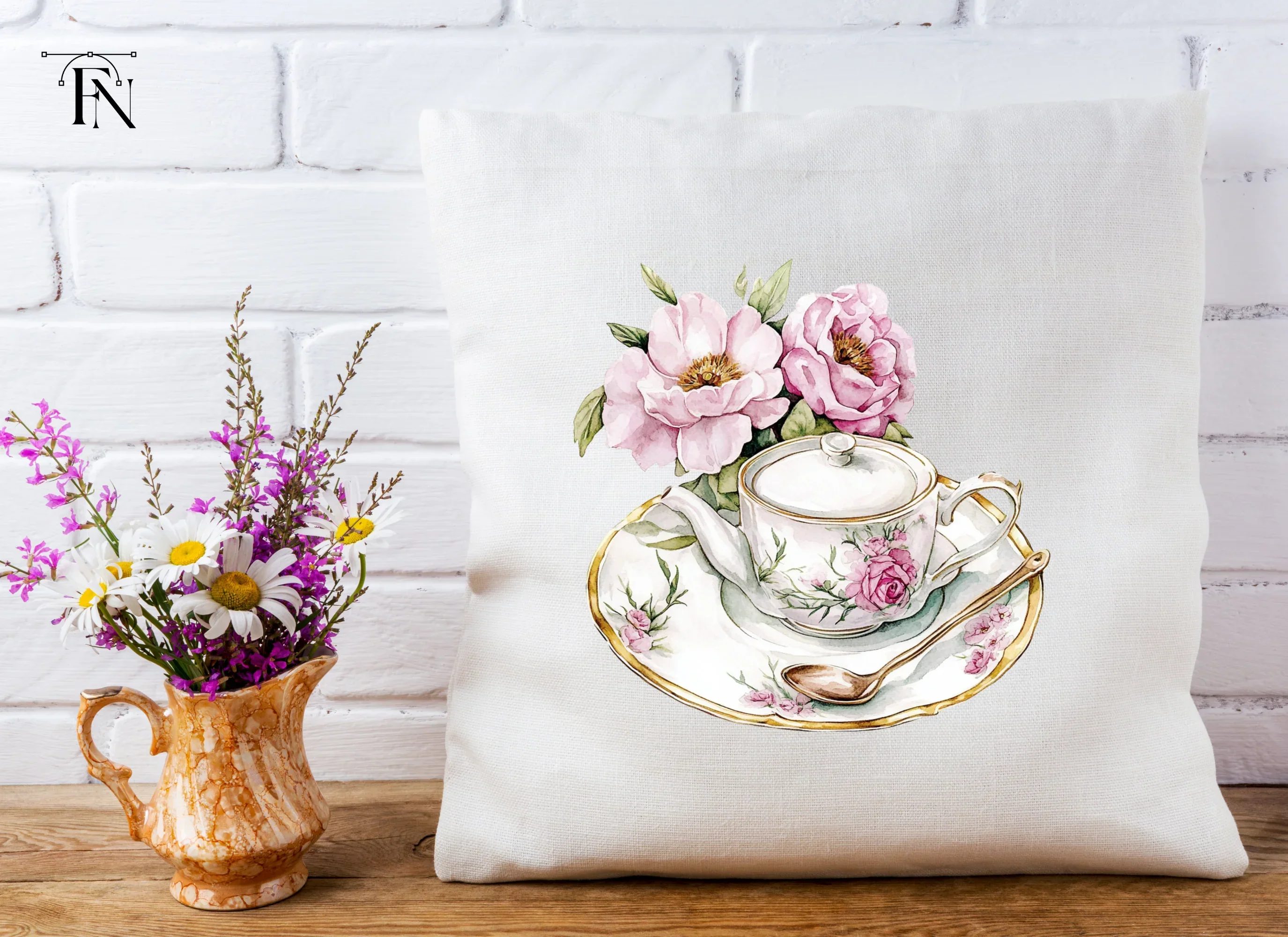 Charming Floral Teacups and Pots Clipart Bundle - Image 5