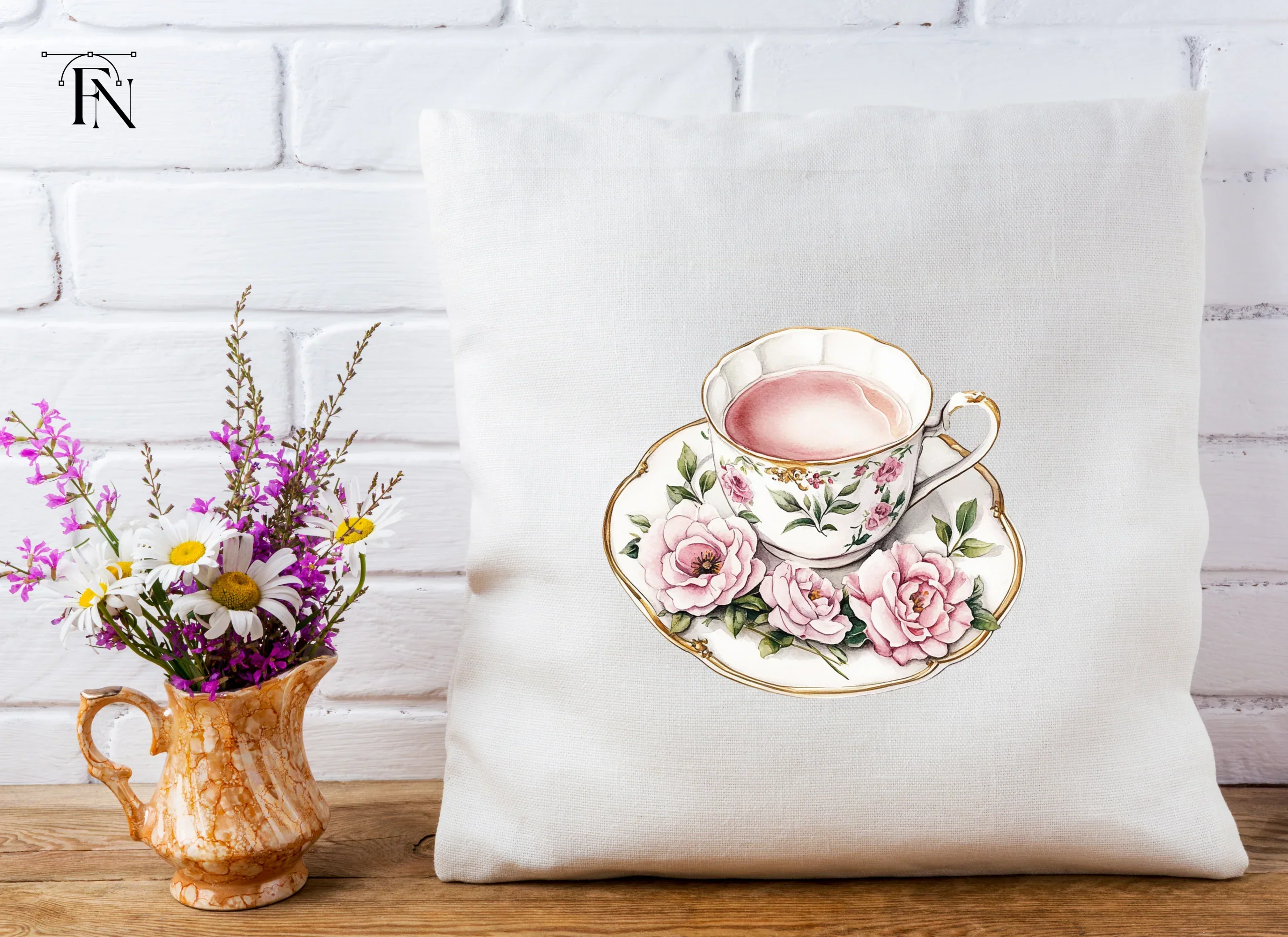Charming Floral Teacups Clipart Bundle - Image 4