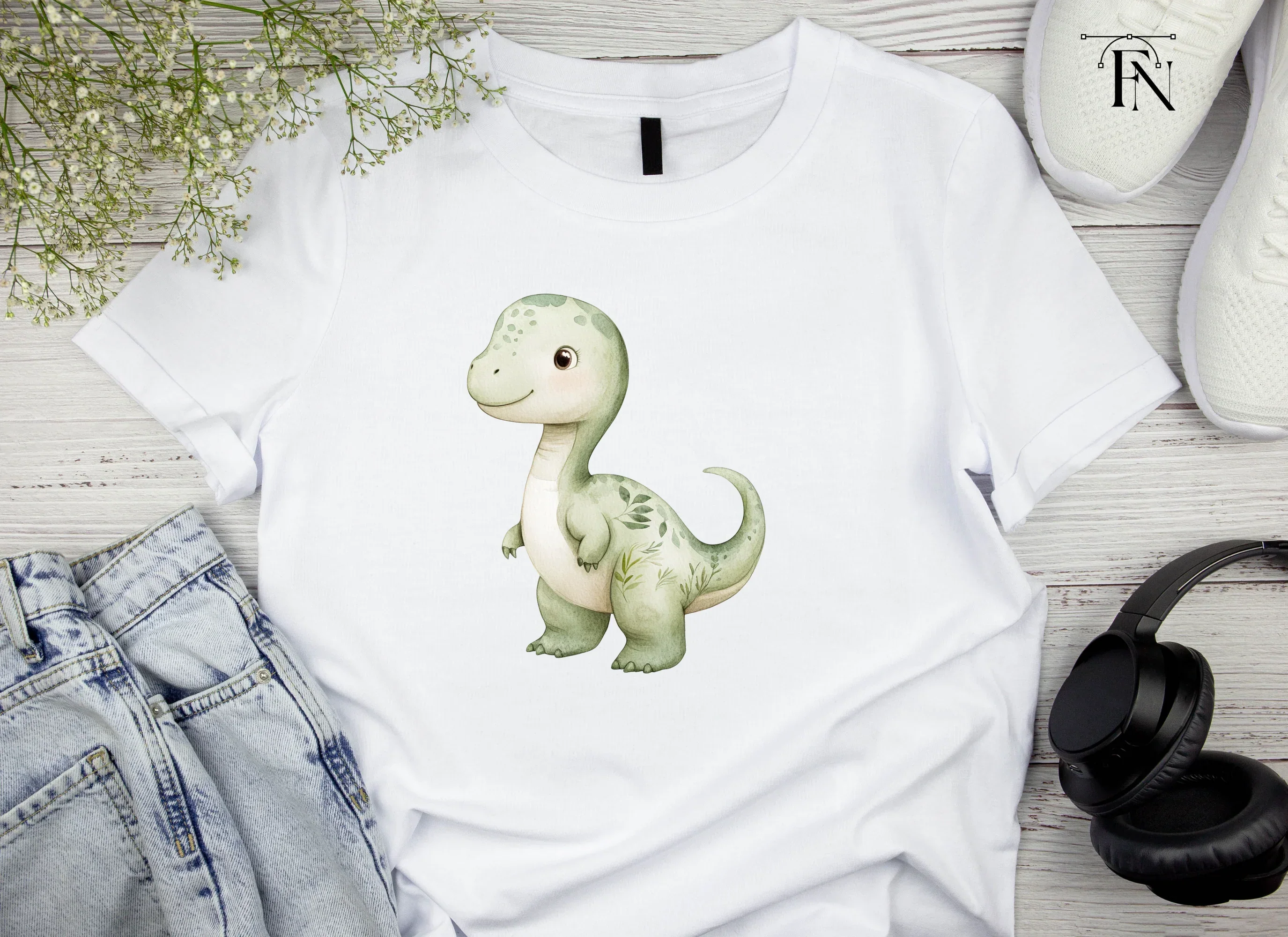 Charming Green Dinosaur Clipart Bundle - Image 4