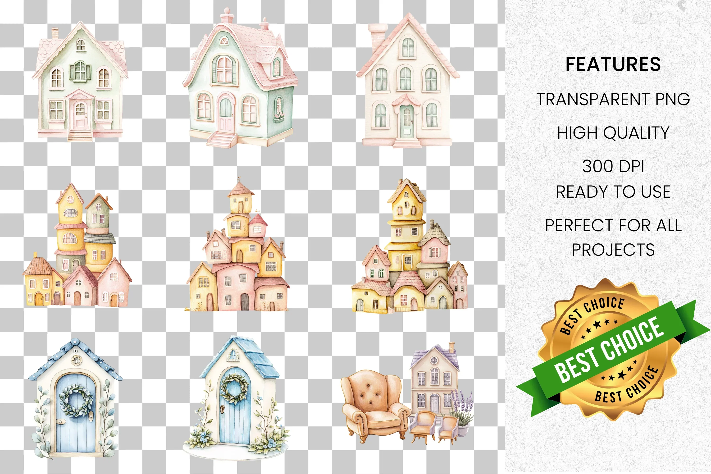 Charming Home Clipart Bundle - Image 2